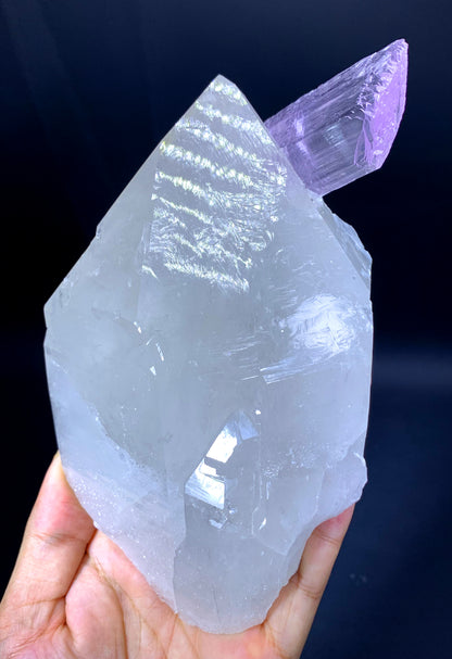 Pink Kunzite on Quartz from Afghanistan - 1139 grams