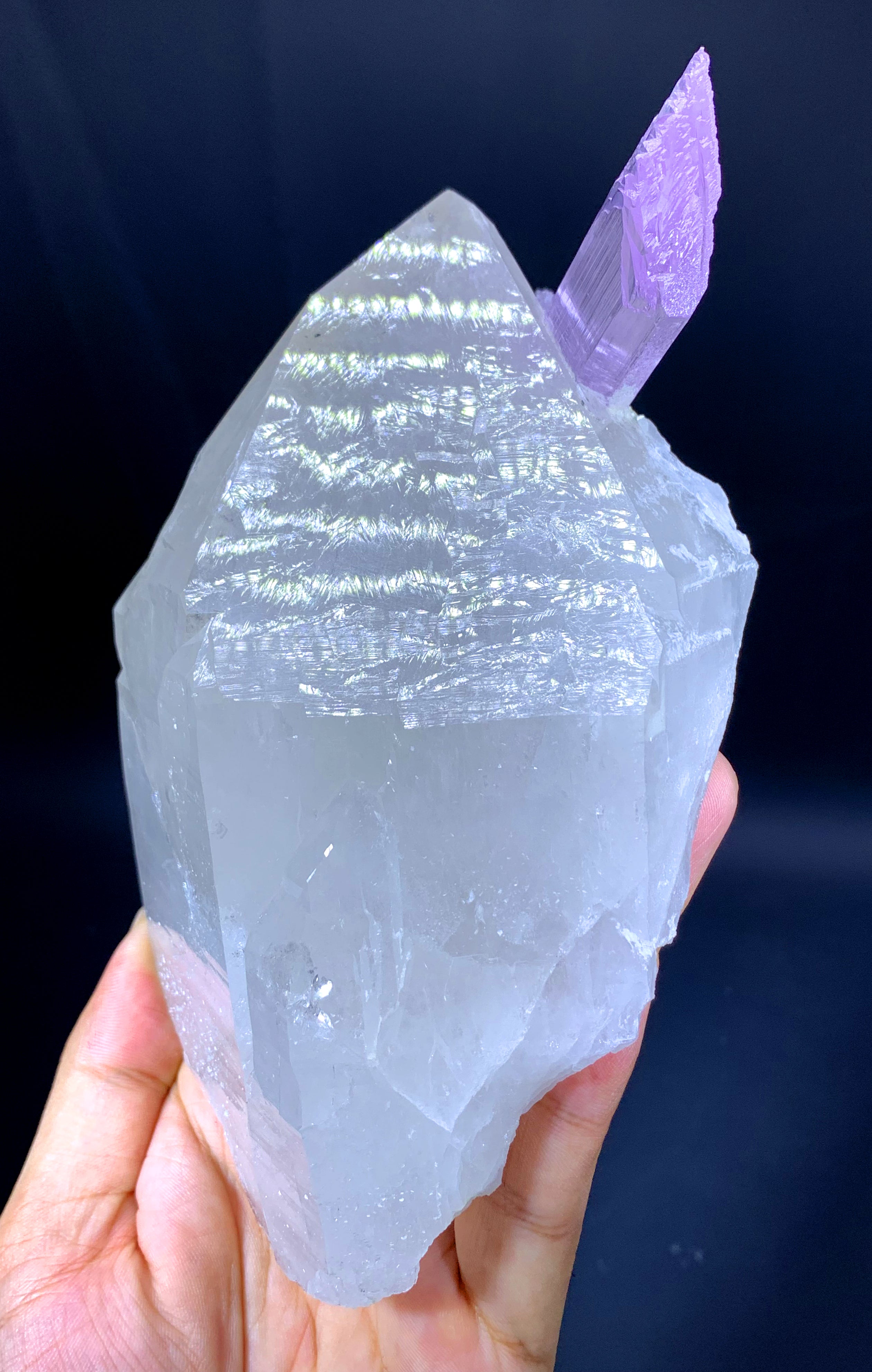 Pink Kunzite on Quartz from Afghanistan - 1139 grams