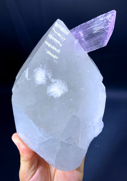 Pink Kunzite on Quartz from Afghanistan - 1139 grams