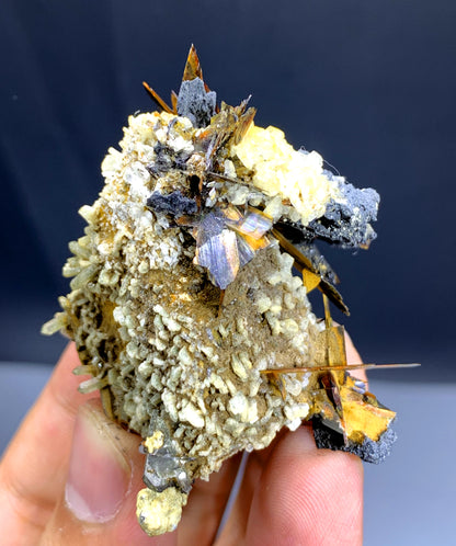 Rare Red Brookite on Matrix from Baluchistan Pakistan - 43 gram