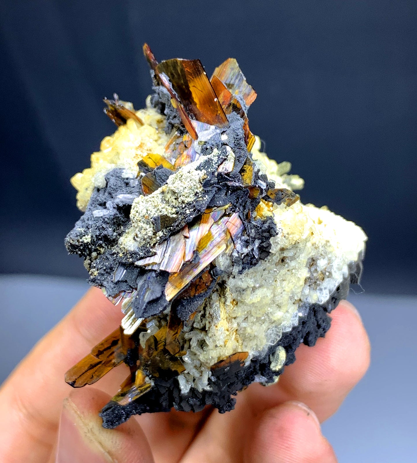 Rare Red Brookite on Matrix from Baluchistan Pakistan - 43 gram