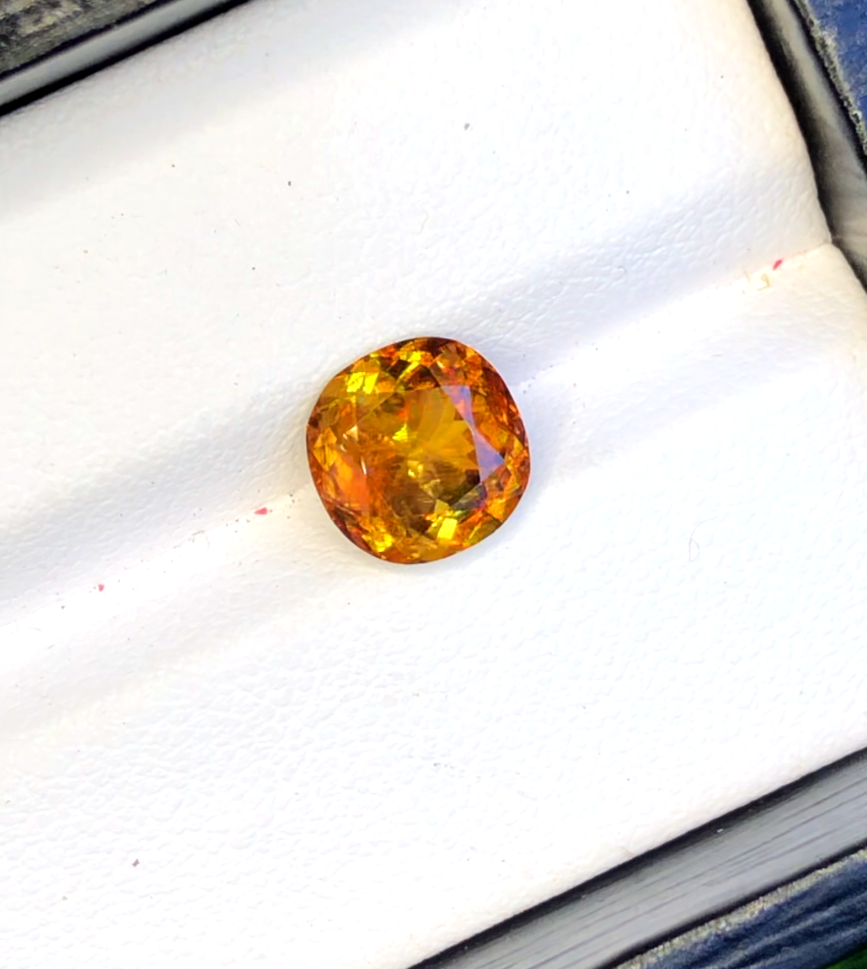 Yellow Full Fire Titanite Sphene, Loose Gemstone, Round Shape Faceted Rare Sphene Gemstone - 2.55 CT