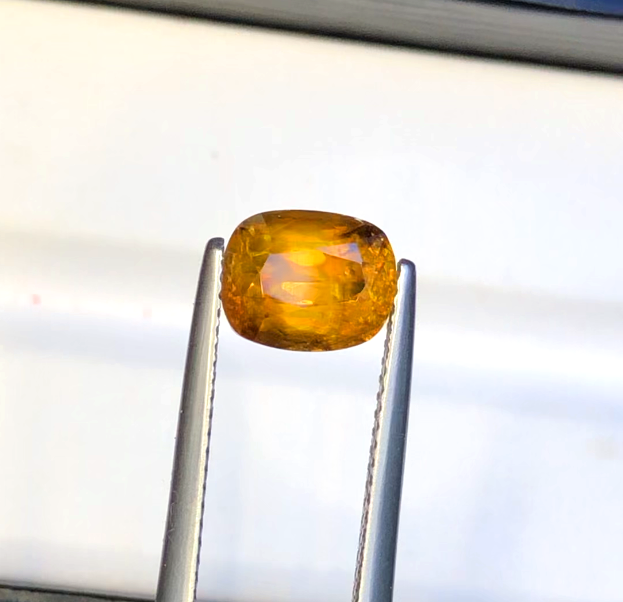 Sparkling Full Fire Sphene Titanite Gemstone With Strong Trichroism, Loose Gemstone, Cusshion Cut Faceted Rare Sphene - 2.65 CT