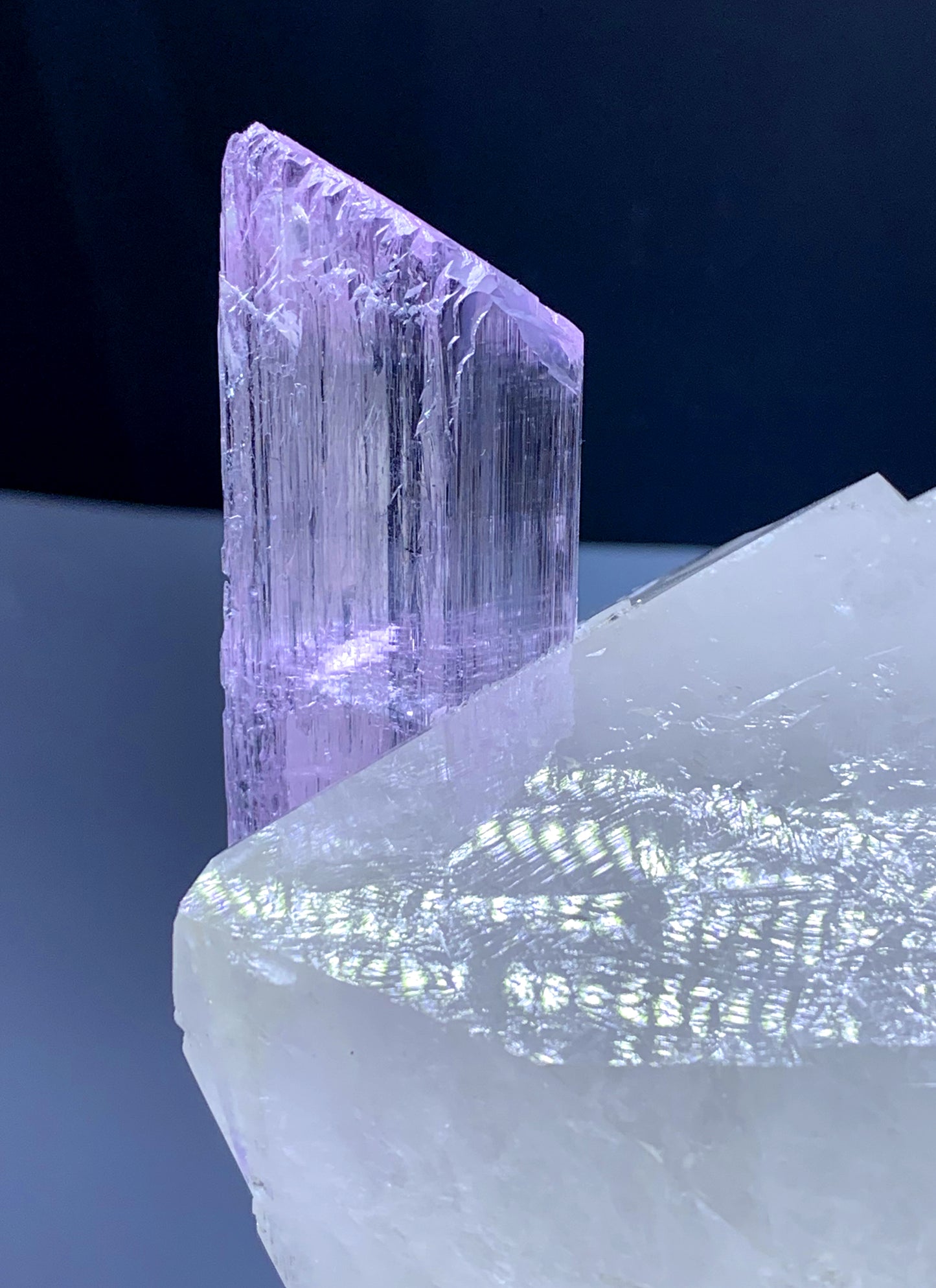 Pink Kunzite on Quartz from Afghanistan - 1139 grams