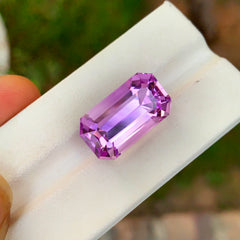 Pink Kunzite Gemstone For Jewelry Making, Emerald Cut Kunzite Stone