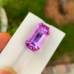 Pink Kunzite Gemstone For Jewelry Making, Emerald Cut Kunzite Stone