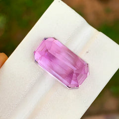 Pink Kunzite Gemstone For Jewelry Making, Emerald Cut Kunzite Stone