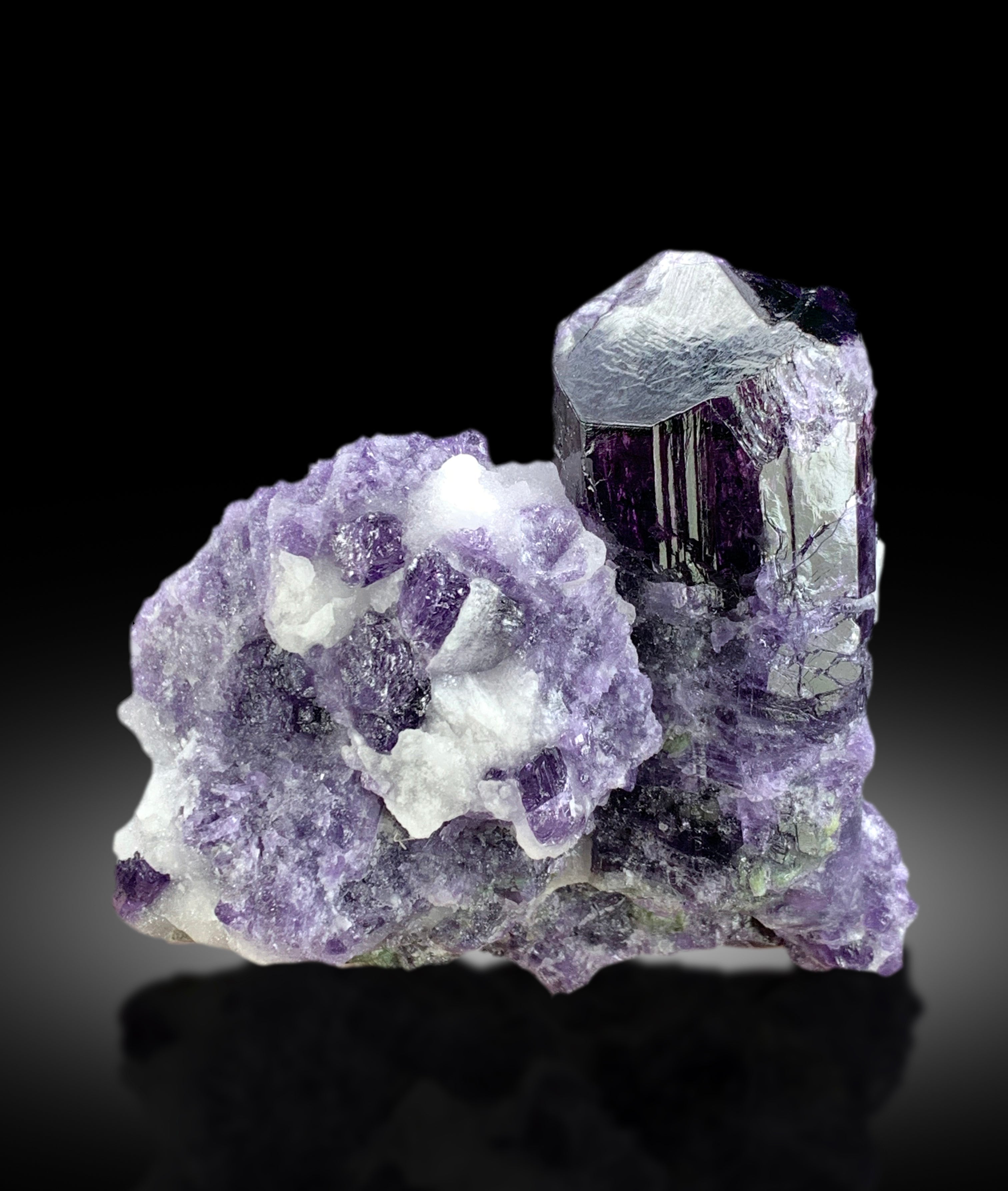 Rich Purple Color Scapolite Crystals on Mtrix, Scapolite Specimen, Raw Mineral, Scapolite from Afghanistan - 188 gram