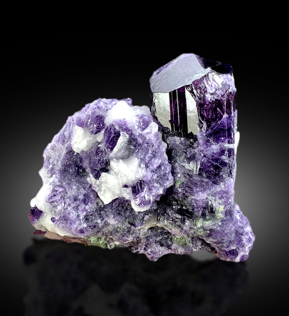 Rich Purple Color Scapolite Crystals on Mtrix, Scapolite Specimen, Raw Mineral, Scapolite from Afghanistan - 188 gram