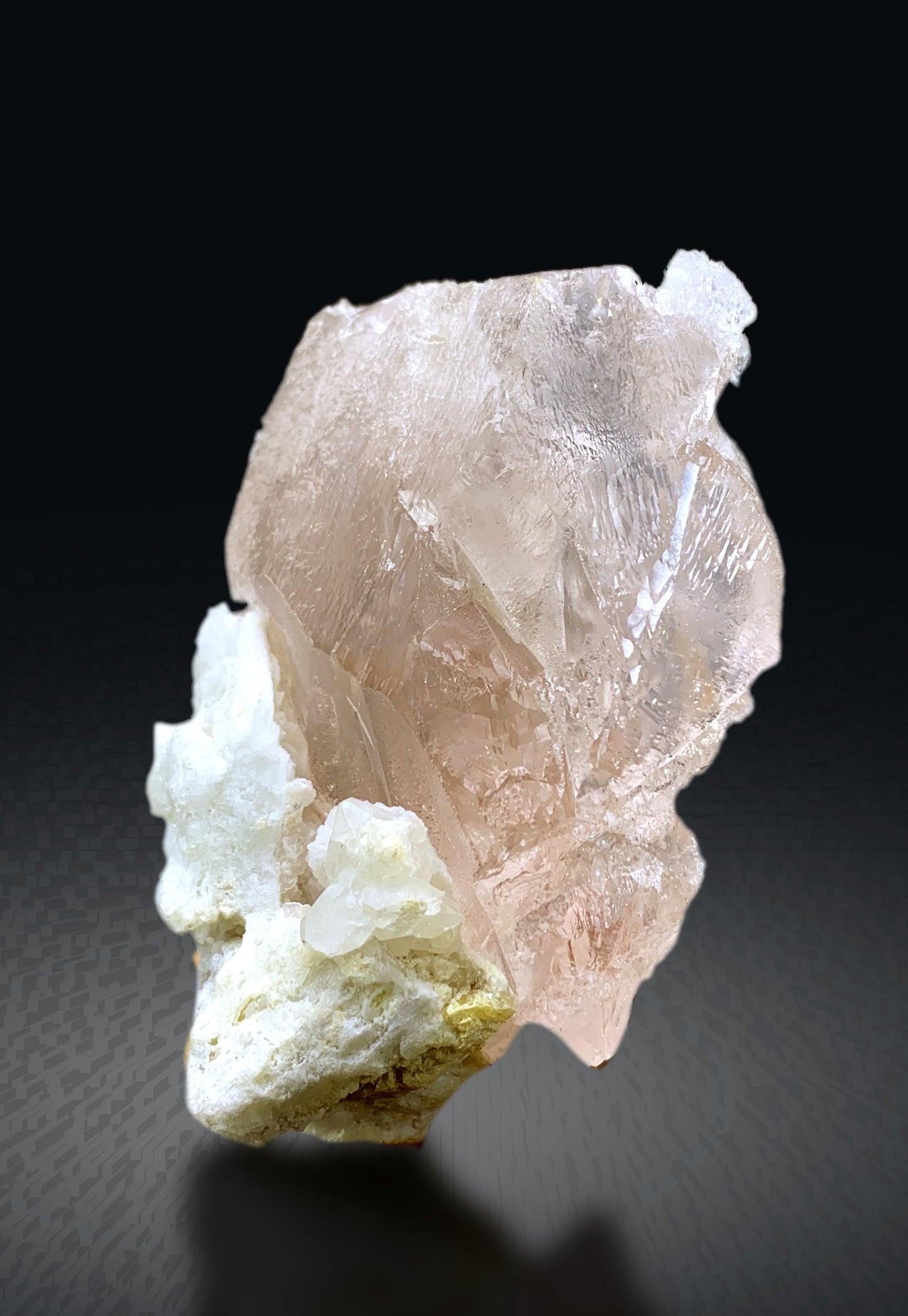 Etched Pink Morganite on Albite from Afghanistan - 230 grans