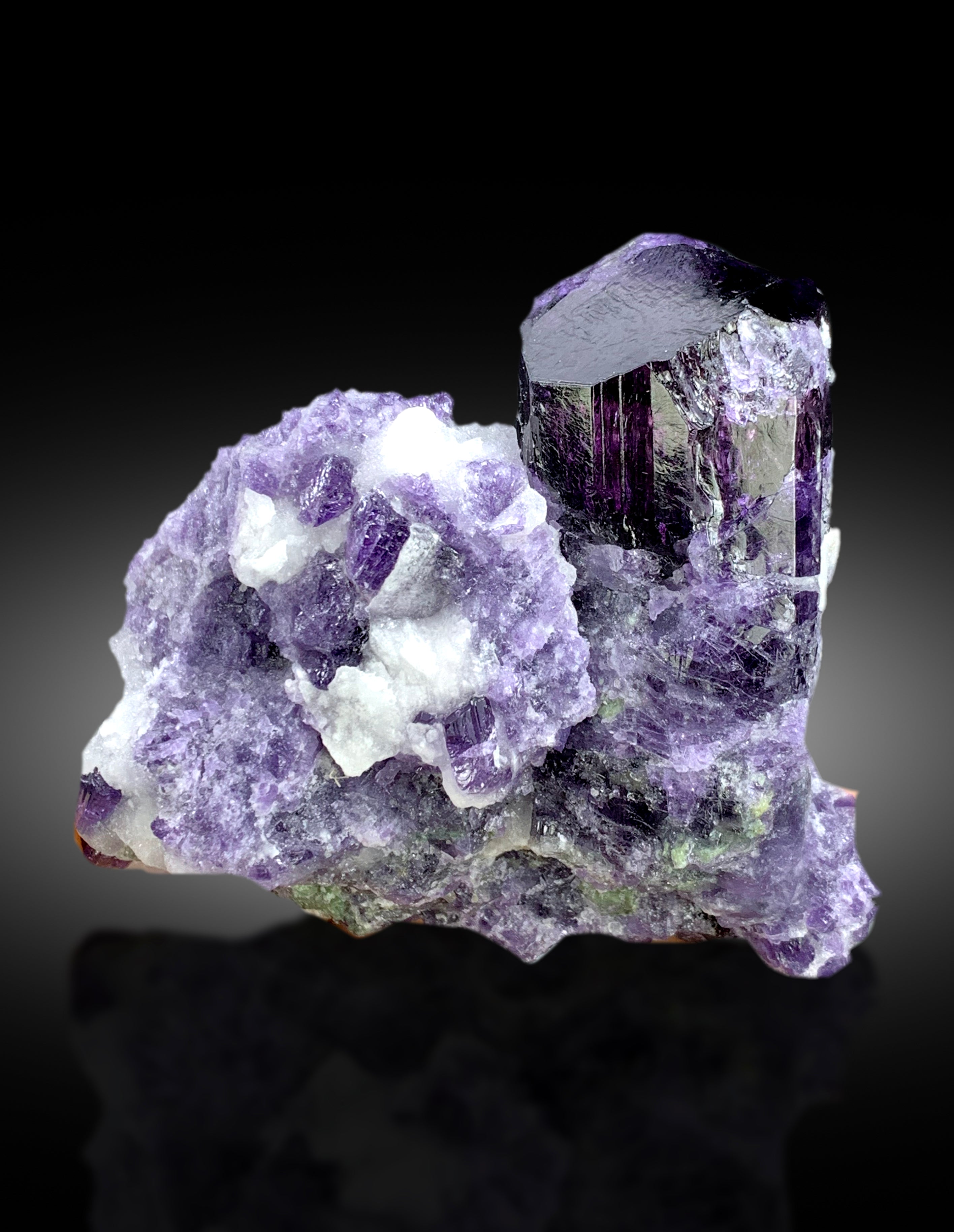 Rich Purple Color Scapolite Crystals on Mtrix, Scapolite Specimen, Raw Mineral, Scapolite from Afghanistan - 188 gram