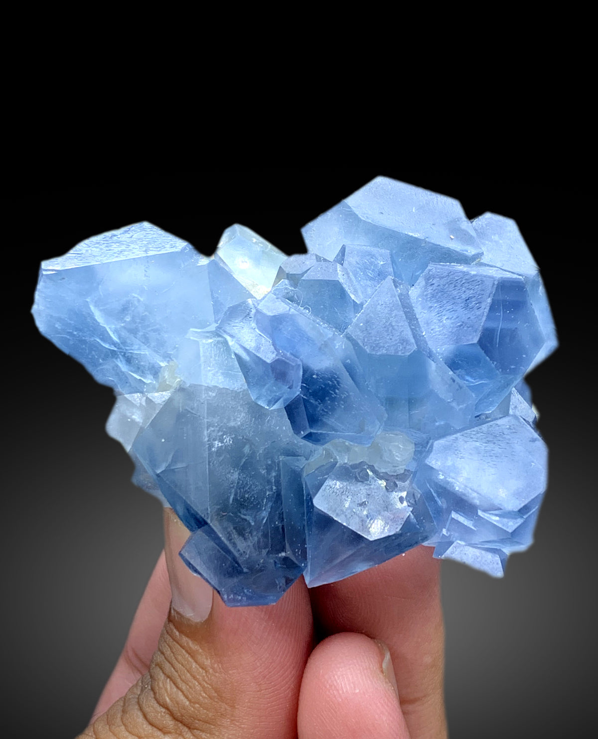 Natural Blue Color Celestine Cluster, Crystals Cluster, Celestine Specimen, Fine Mineral, Celestine from Baghdis, Afghanistan - 162 gram