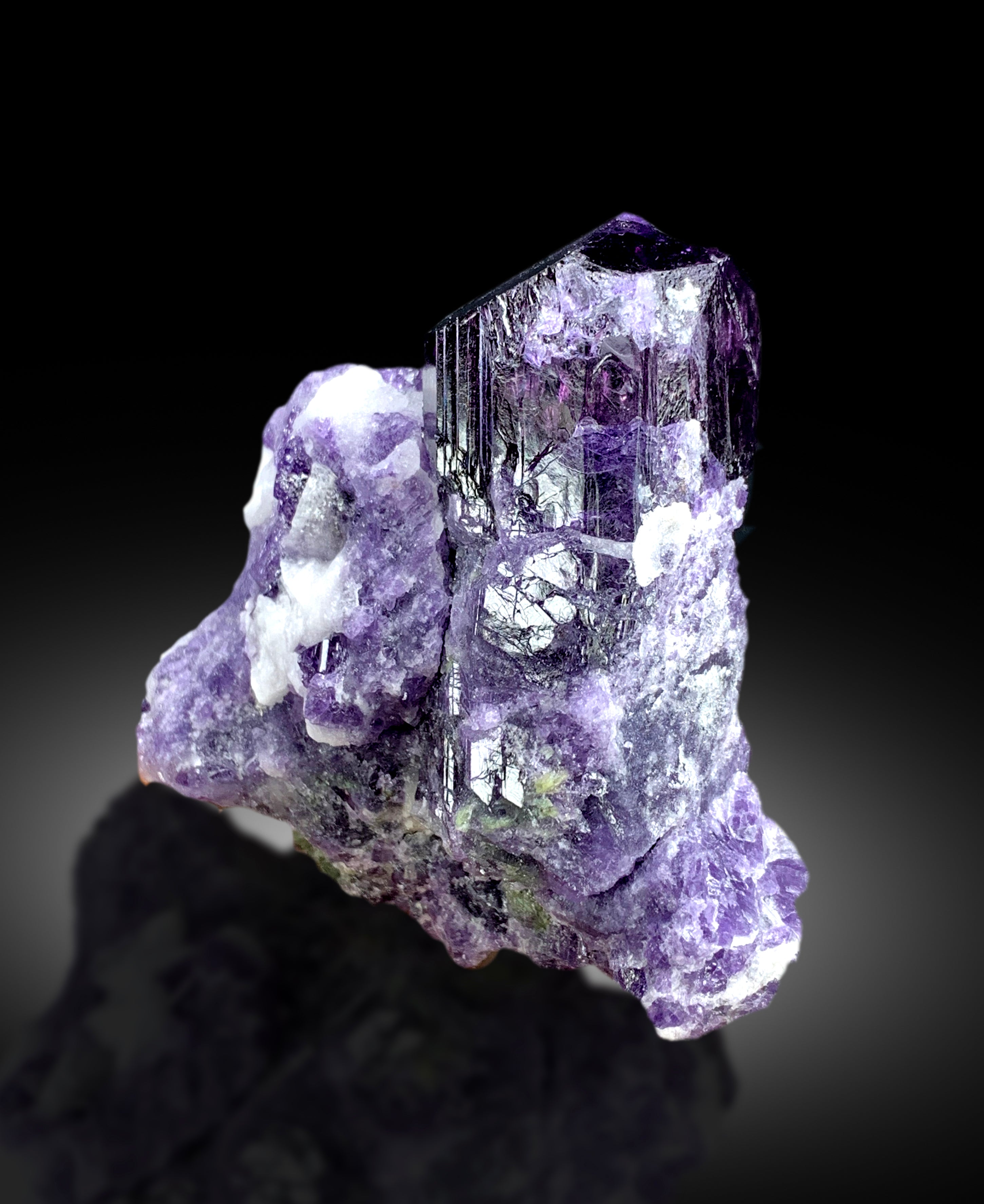 Rich Purple Color Scapolite Crystals on Mtrix, Scapolite Specimen, Raw Mineral, Scapolite from Afghanistan - 188 gram