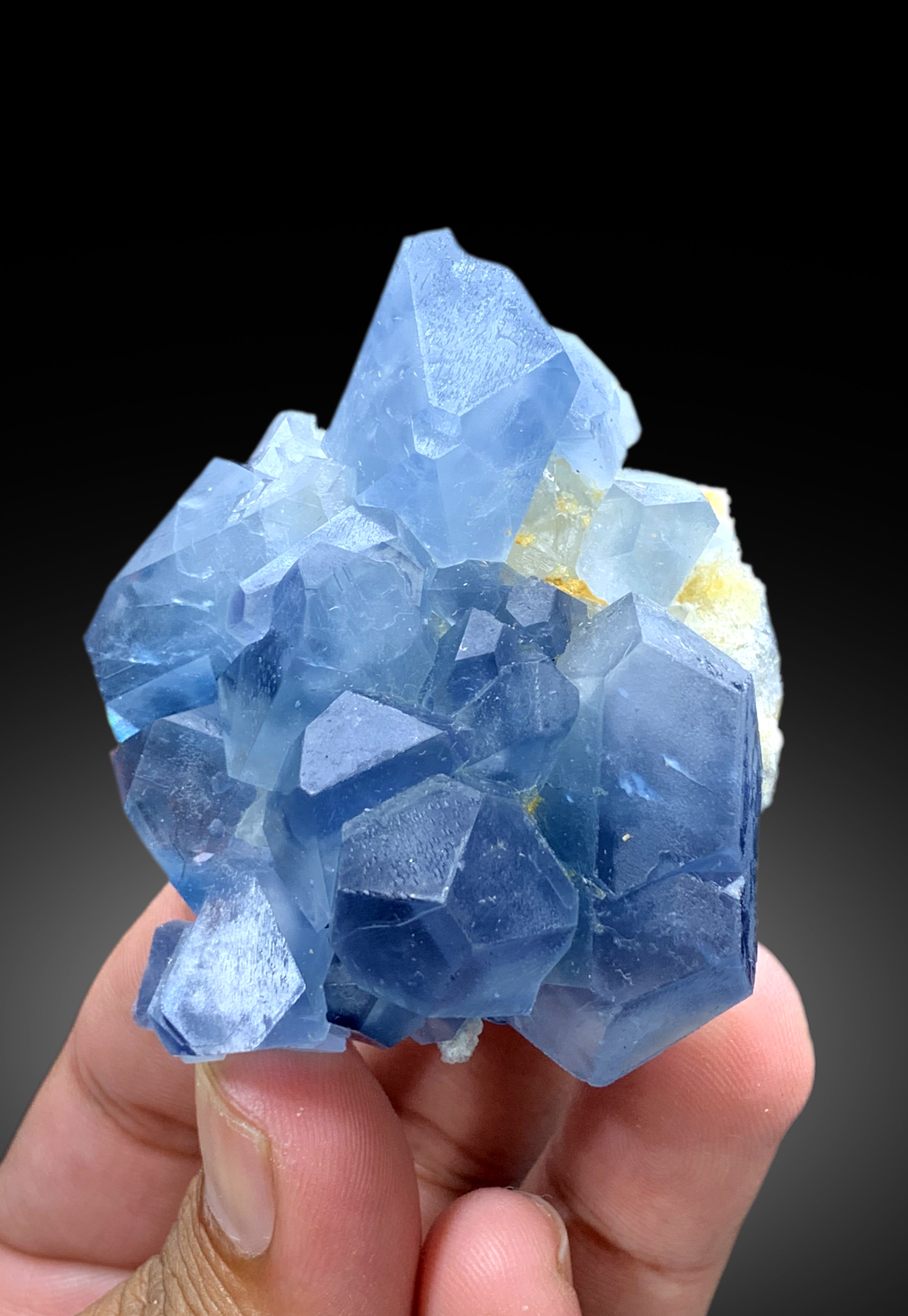 Natural Blue Color Celestine Cluster, Crystals Cluster, Celestine Specimen, Fine Mineral, Celestine from Baghdis, Afghanistan - 162 gram