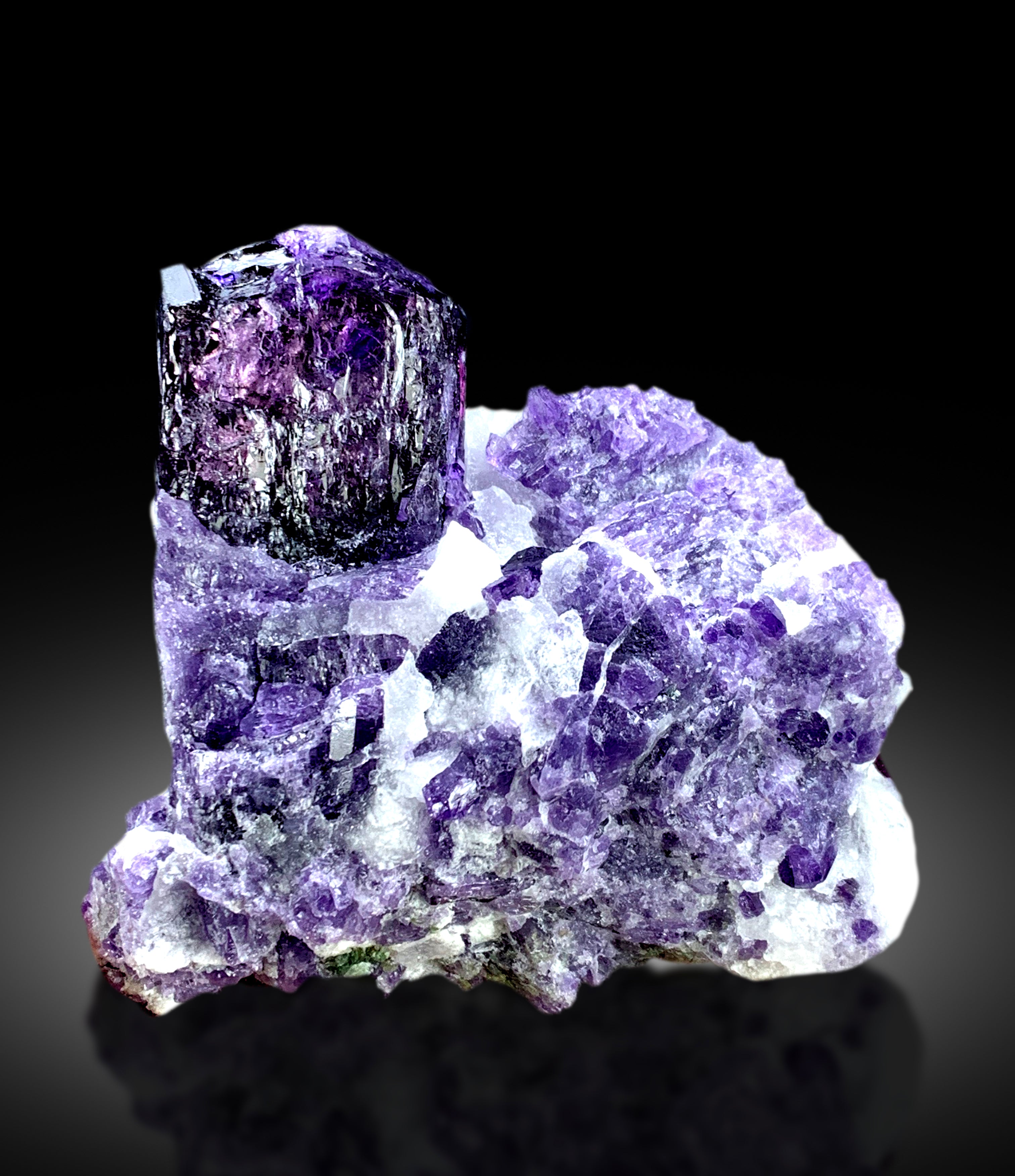 Rich Purple Color Scapolite Crystals on Mtrix, Scapolite Specimen, Raw Mineral, Scapolite from Afghanistan - 188 gram