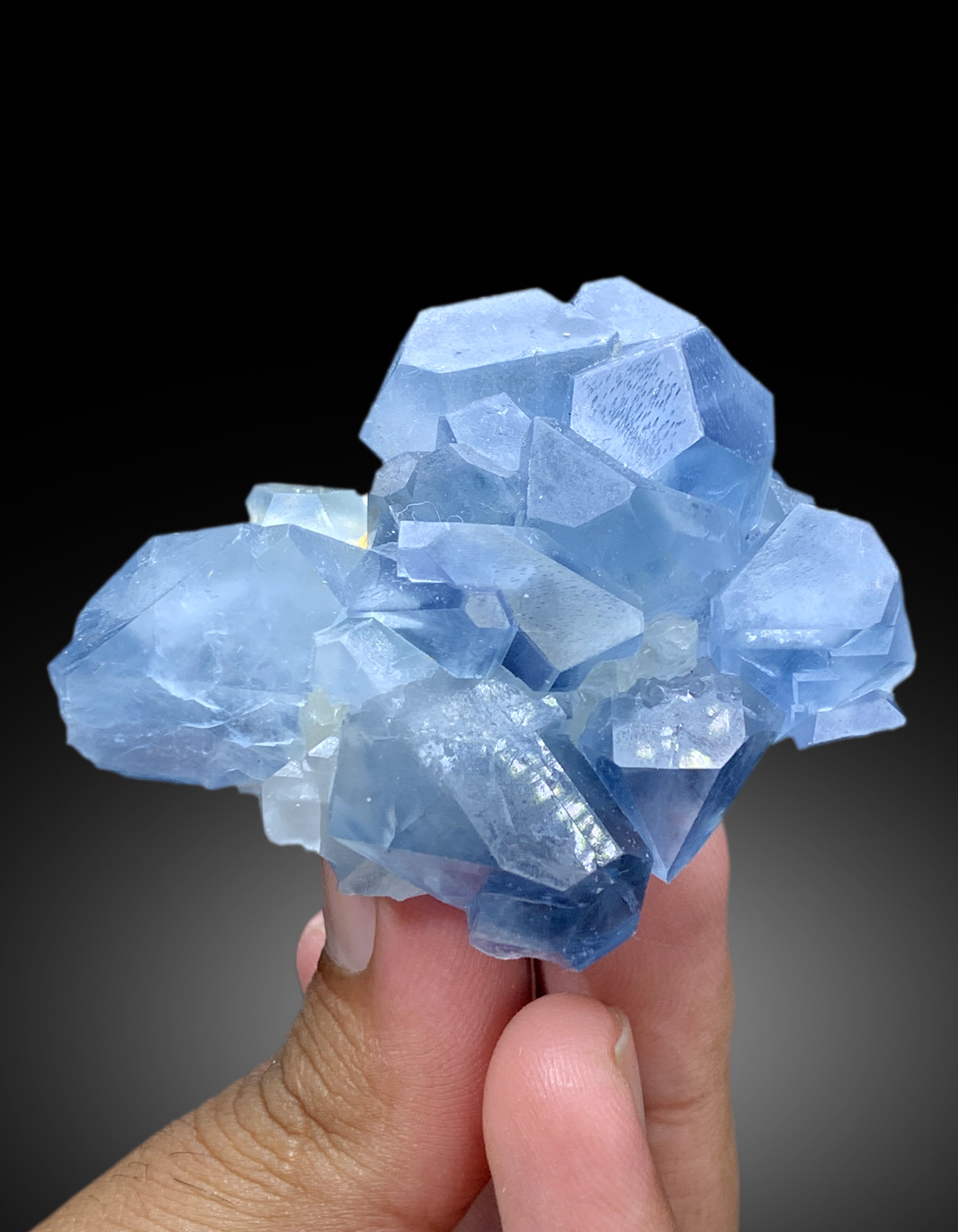 Natural Blue Color Celestine Cluster, Crystals Cluster, Celestine Specimen, Fine Mineral, Celestine from Baghdis, Afghanistan - 162 gram