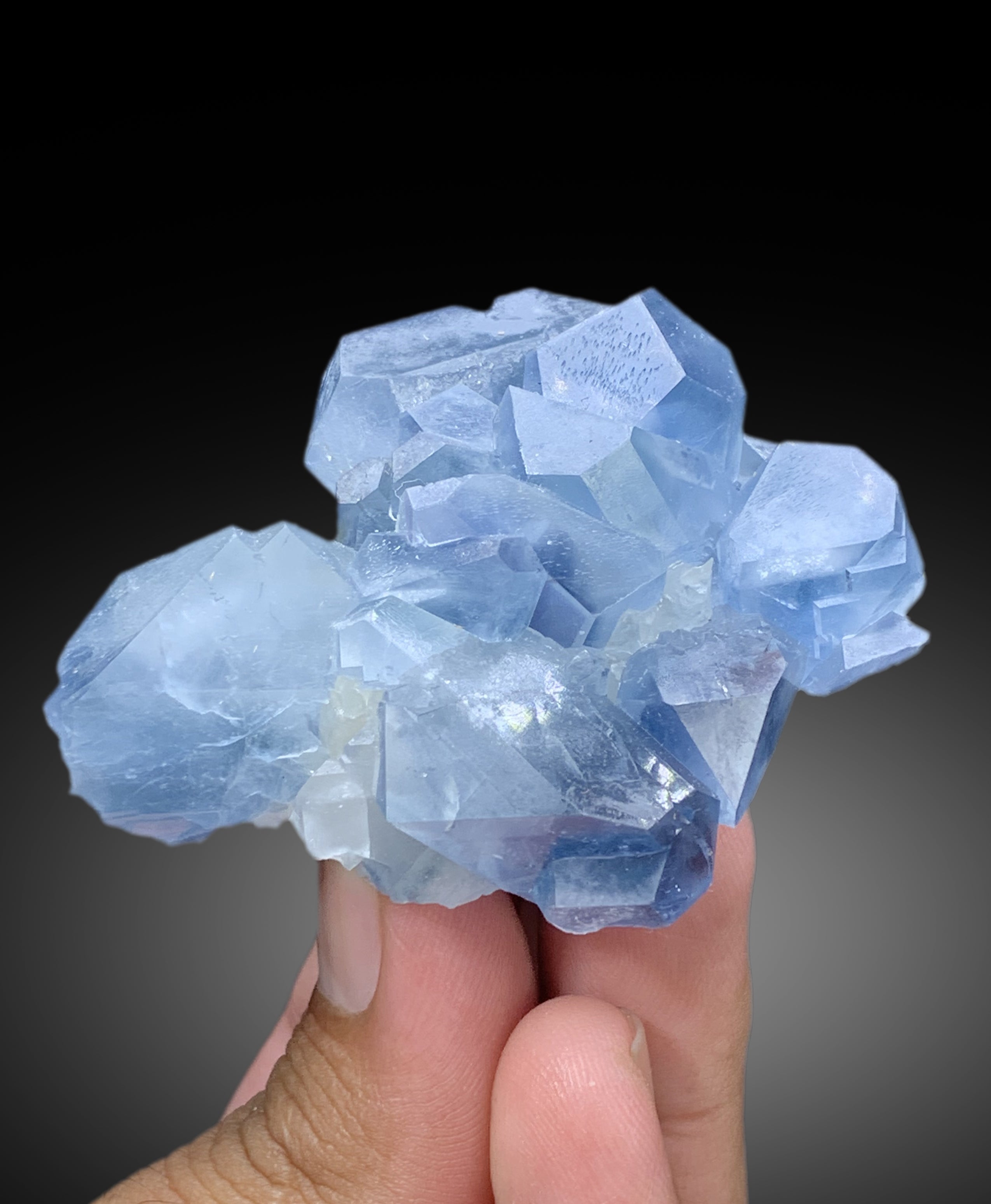 Natural Blue Color Celestine Cluster, Crystals Cluster, Celestine Specimen, Fine Mineral, Celestine from Baghdis, Afghanistan - 162 gram