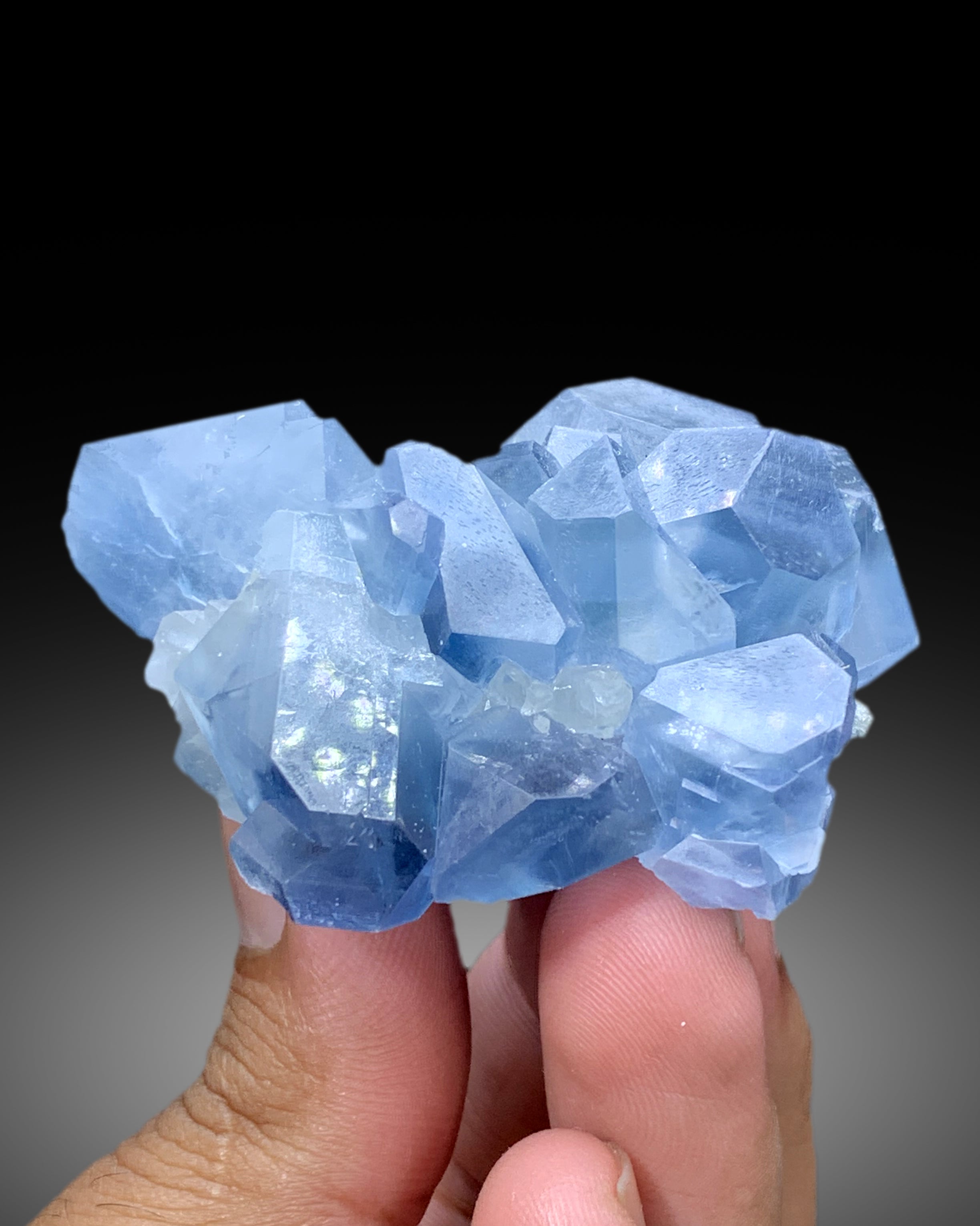 Natural Blue Color Celestine Cluster, Crystals Cluster, Celestine Specimen, Fine Mineral, Celestine from Baghdis, Afghanistan - 162 gram