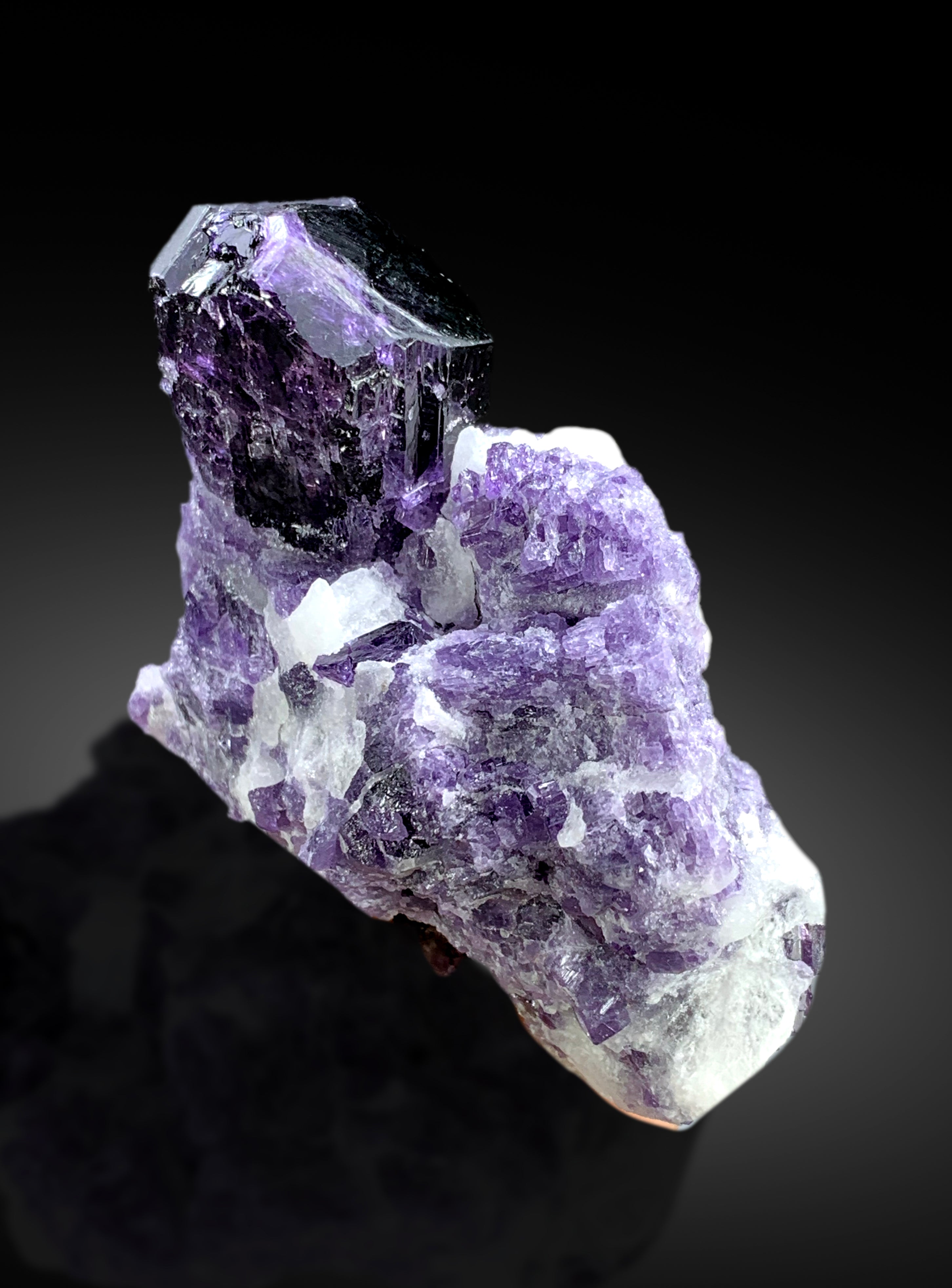 Rich Purple Color Scapolite Crystals on Mtrix, Scapolite Specimen, Raw Mineral, Scapolite from Afghanistan - 188 gram