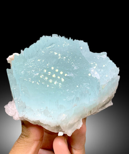 Bicolor Beryl, AquaMorganite Crystal, Morganite var Aquamarine with Etched Terminations, AquaMorganite Specimen - 615 gram