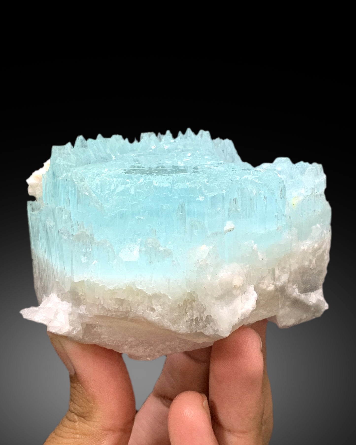 Bicolor Beryl, AquaMorganite Crystal, Morganite var Aquamarine with Etched Terminations, AquaMorganite Specimen - 615 gram