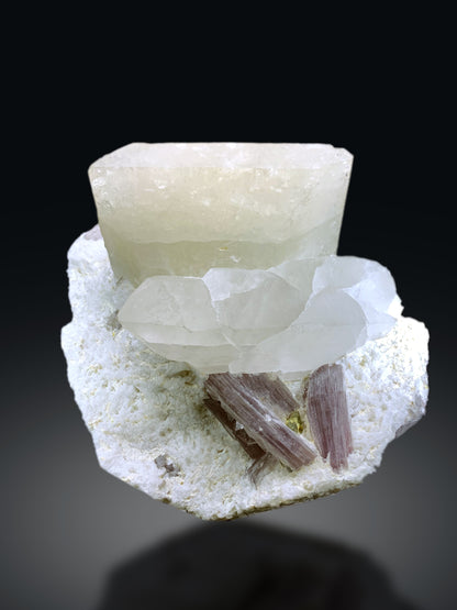 Natural Topaz with Quartz, Lepidolite and Albite Specimen from Pakistan - 1670 grams