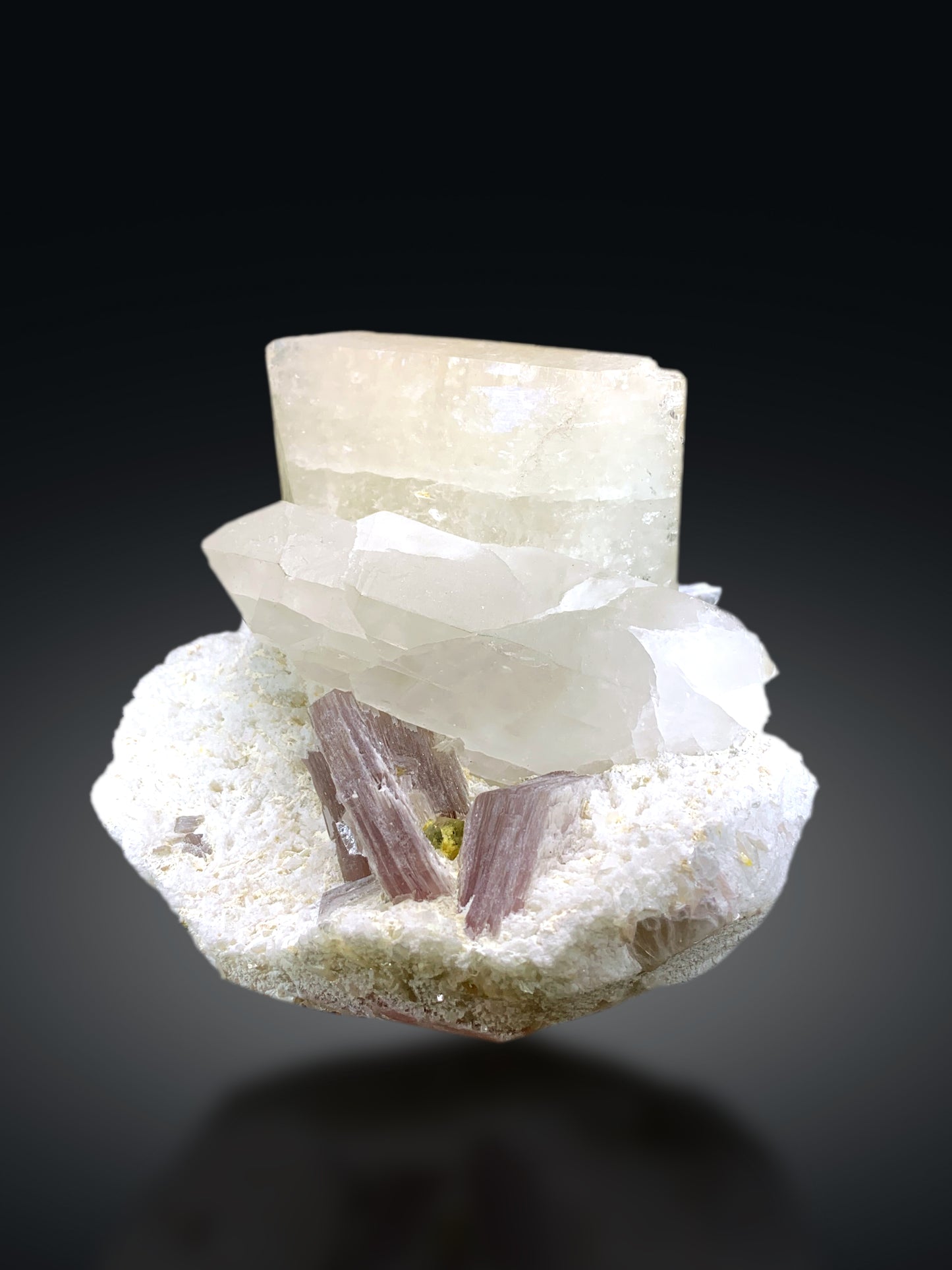 Natural Topaz with Quartz, Lepidolite and Albite Specimen from Pakistan - 1670 grams