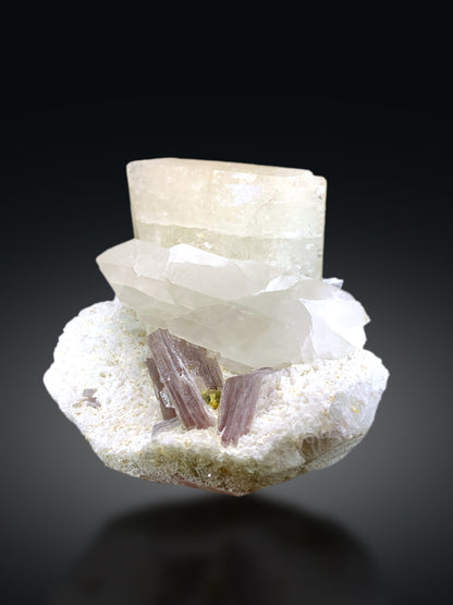 Natural Topaz with Quartz, Lepidolite and Albite Specimen from Pakistan - 1670 grams