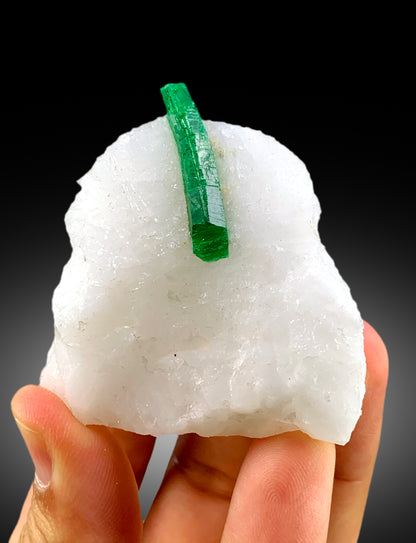 Lush Green Color Emerald Crystal on Matrix, Emerald Specimen, Raw Mineral, Emerald Stone, Emerald from Pakistan - 108 gram