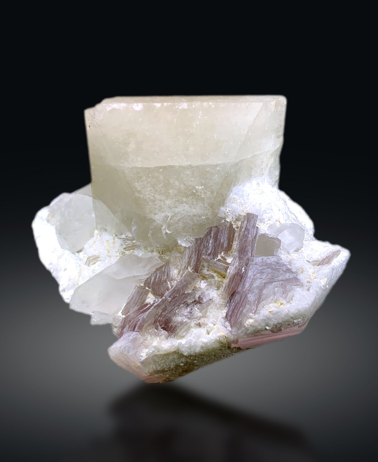 Natural Topaz with Quartz, Lepidolite and Albite Specimen from Pakistan - 1670 grams