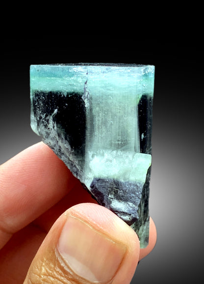 Natural Blue Cap Tourmaline Crystal from Paprok Afghanistan - 79 gram