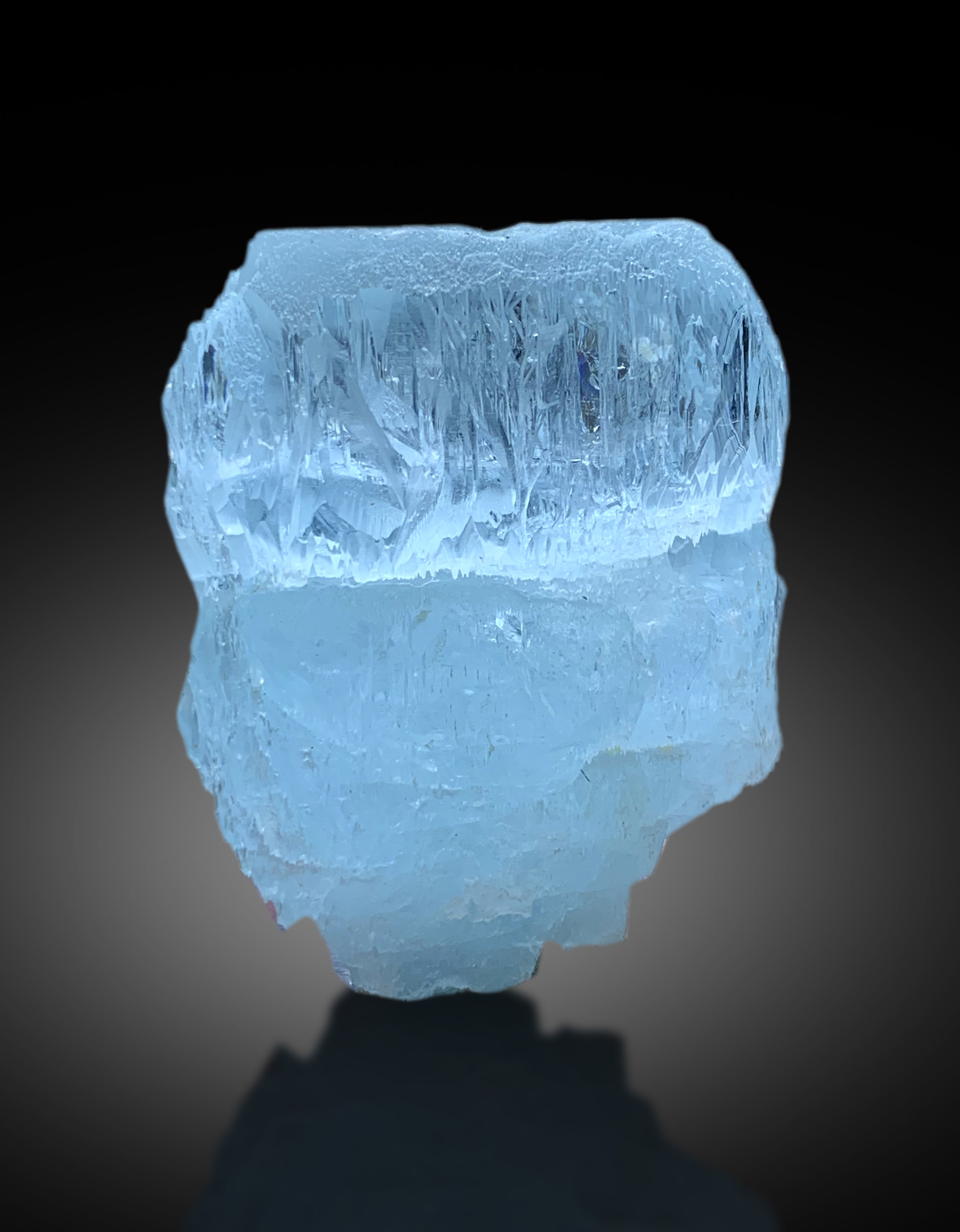 Sky Blue Color Etched Aquamarine Crystal from Shigar valley Skardu Pakistan - 95 gram