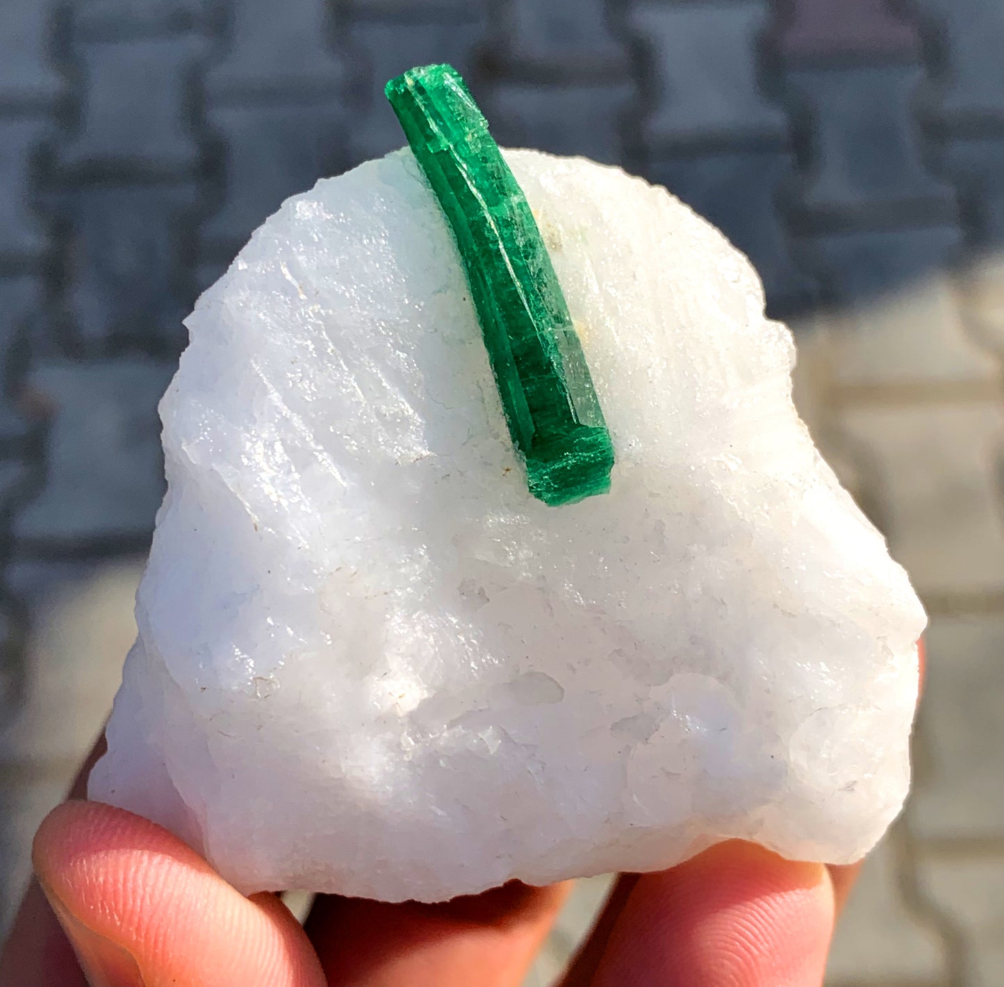 Lush Green Color Emerald Crystal on Matrix, Emerald Specimen, Raw Mineral, Emerald Stone, Emerald from Pakistan - 108 gram