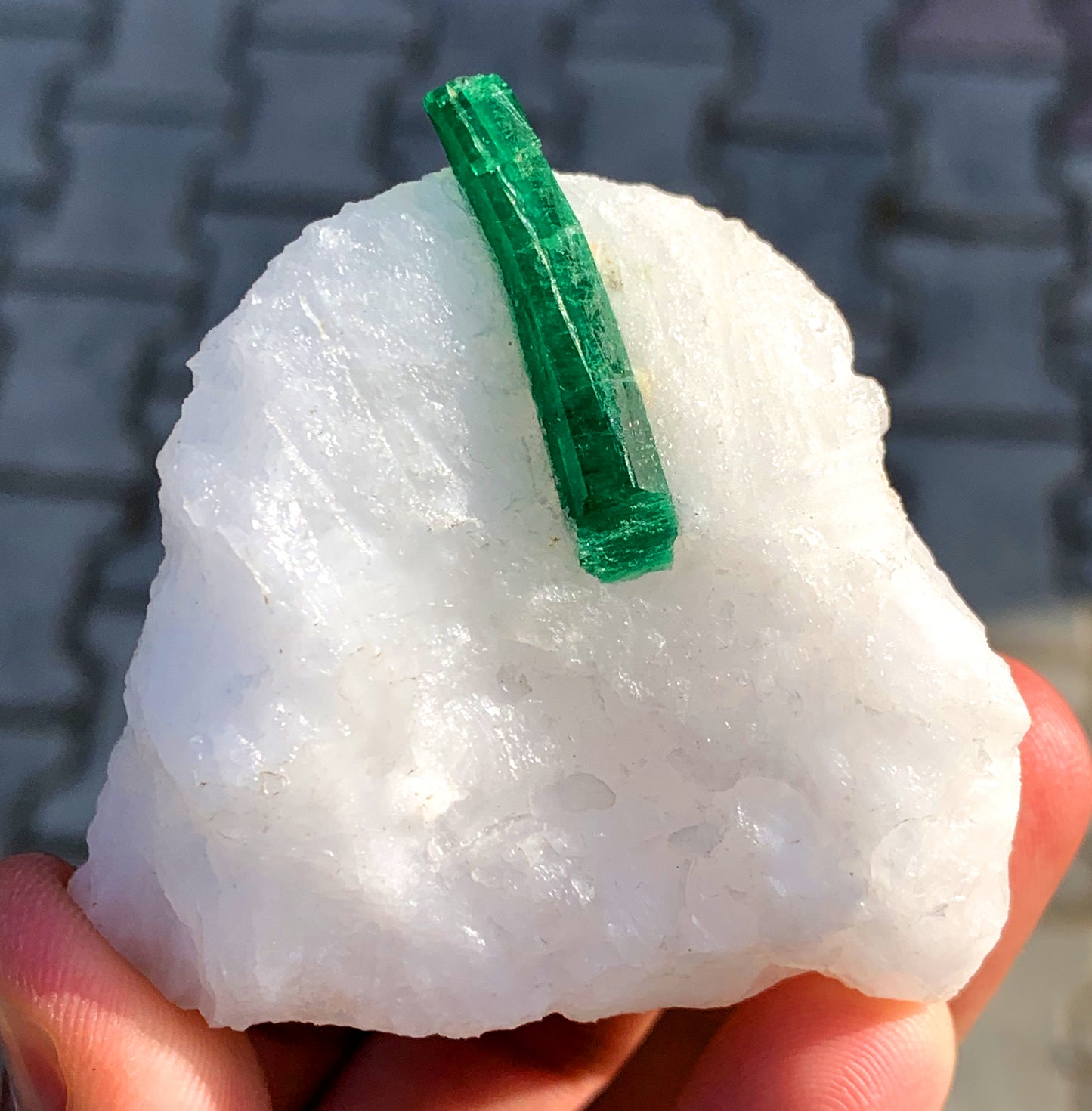 Lush Green Color Emerald Crystal on Matrix, Emerald Specimen, Raw Mineral, Emerald Stone, Emerald from Pakistan - 108 gram