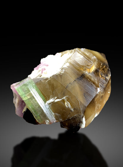 Watermelon Tourmaline on Smoky Quartz and Lepidolite from Paprok Afghanistan - 174 gram