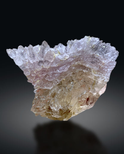 Crystallized Rose Quartz on Elestial Smoky Quartz from Paprok Afghanistan - 56 grams