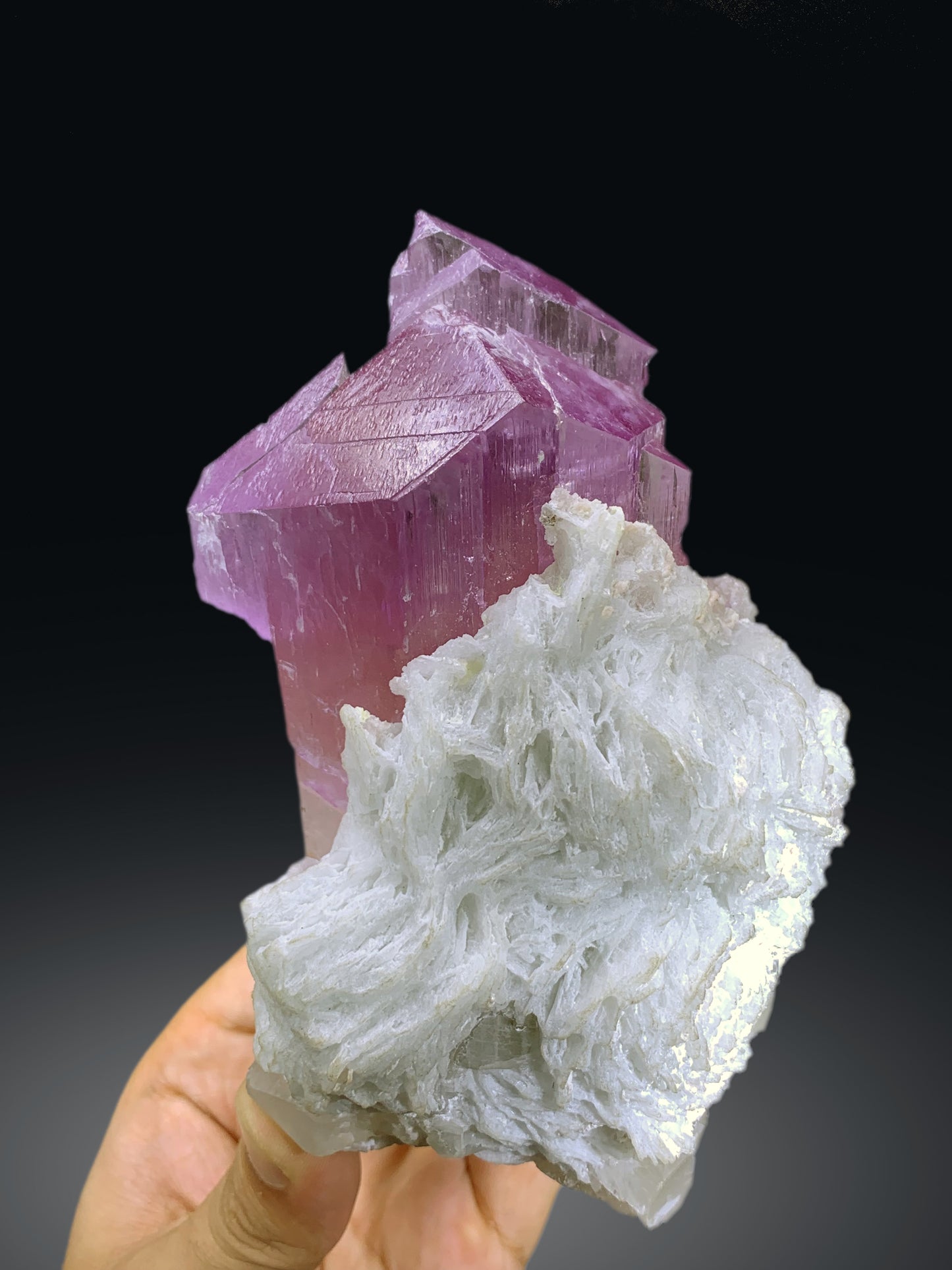 Pink Kunzite on Cleavelandite Albite from Afghanistan - 880 grams