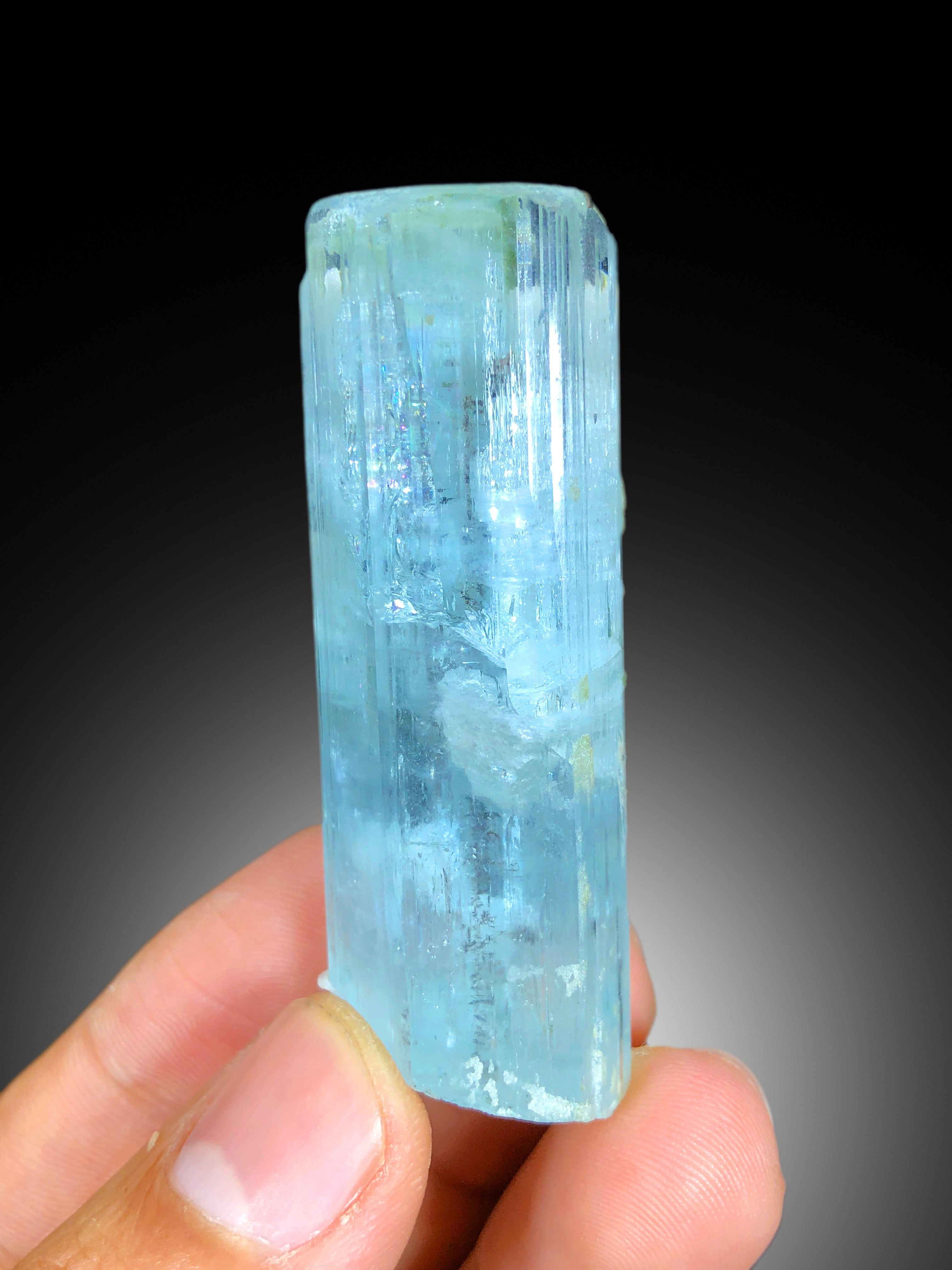 Natural Sky Blue Color Aquamarine Crystal, Terminated Aquamarine, Raw Mineral, Shigar Aquamarine - 36 gram