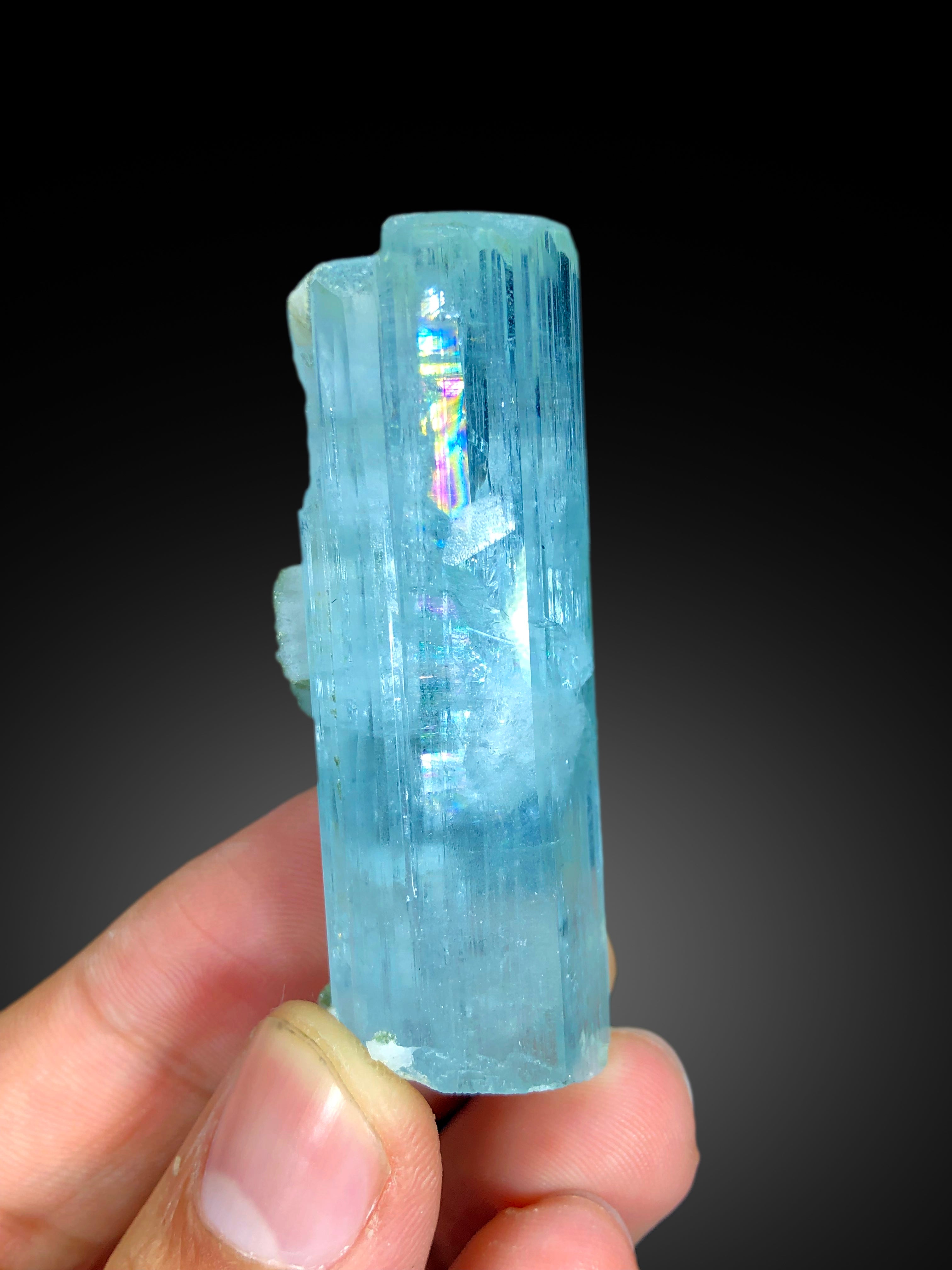 Natural Sky Blue Color Aquamarine Crystal, Terminated Aquamarine, Raw Mineral, Shigar Aquamarine - 36 gram