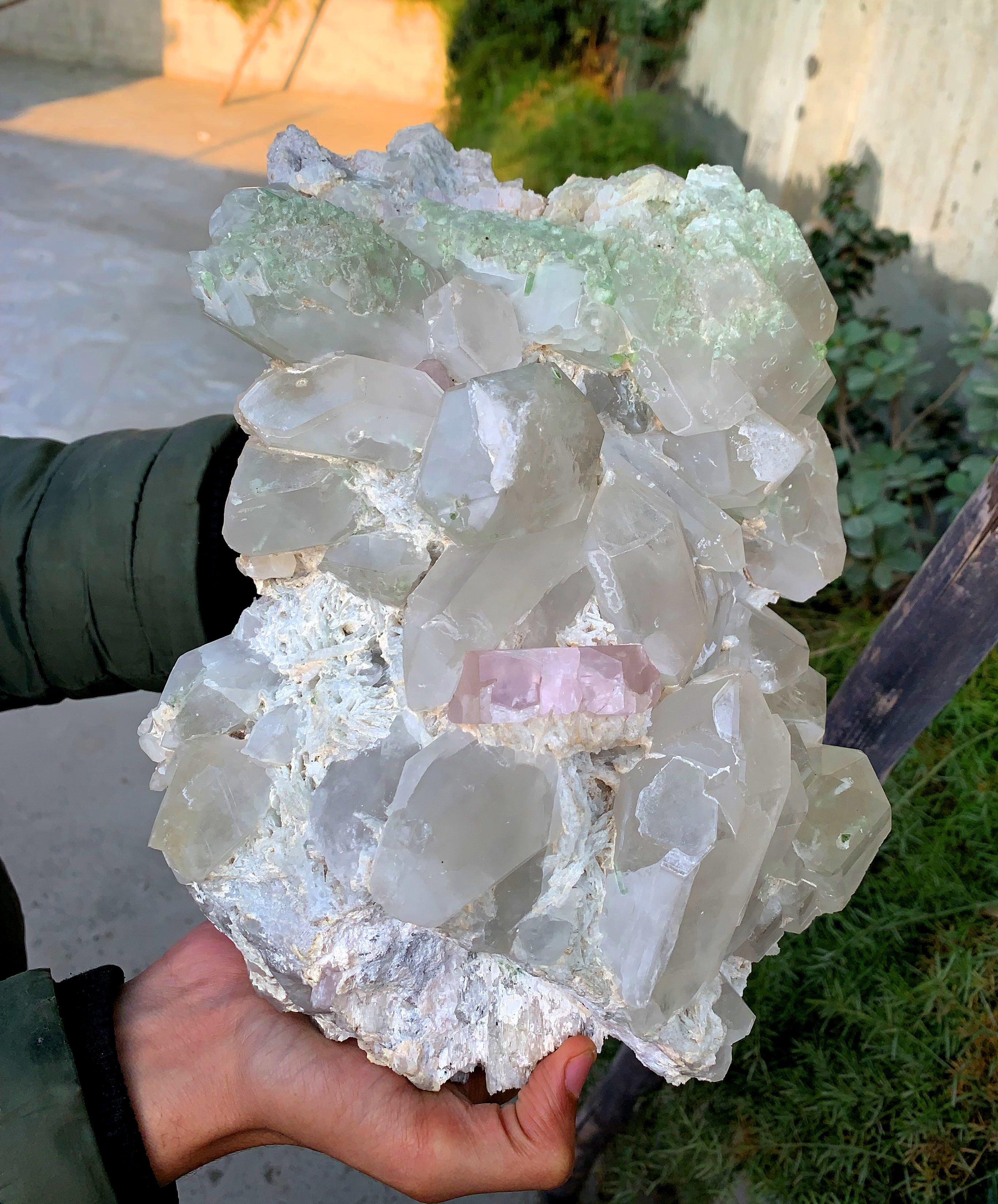 Museum Grade Pink Morganite with Quartz Green Tourmalines and Albite Specimen from Afghanistan - 8.6 Kg