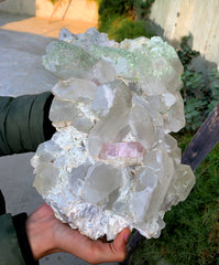 Museum Grade Pink Morganite with Quartz Green Tourmalines and Albite Specimen from Afghanistan - 8.6 Kg