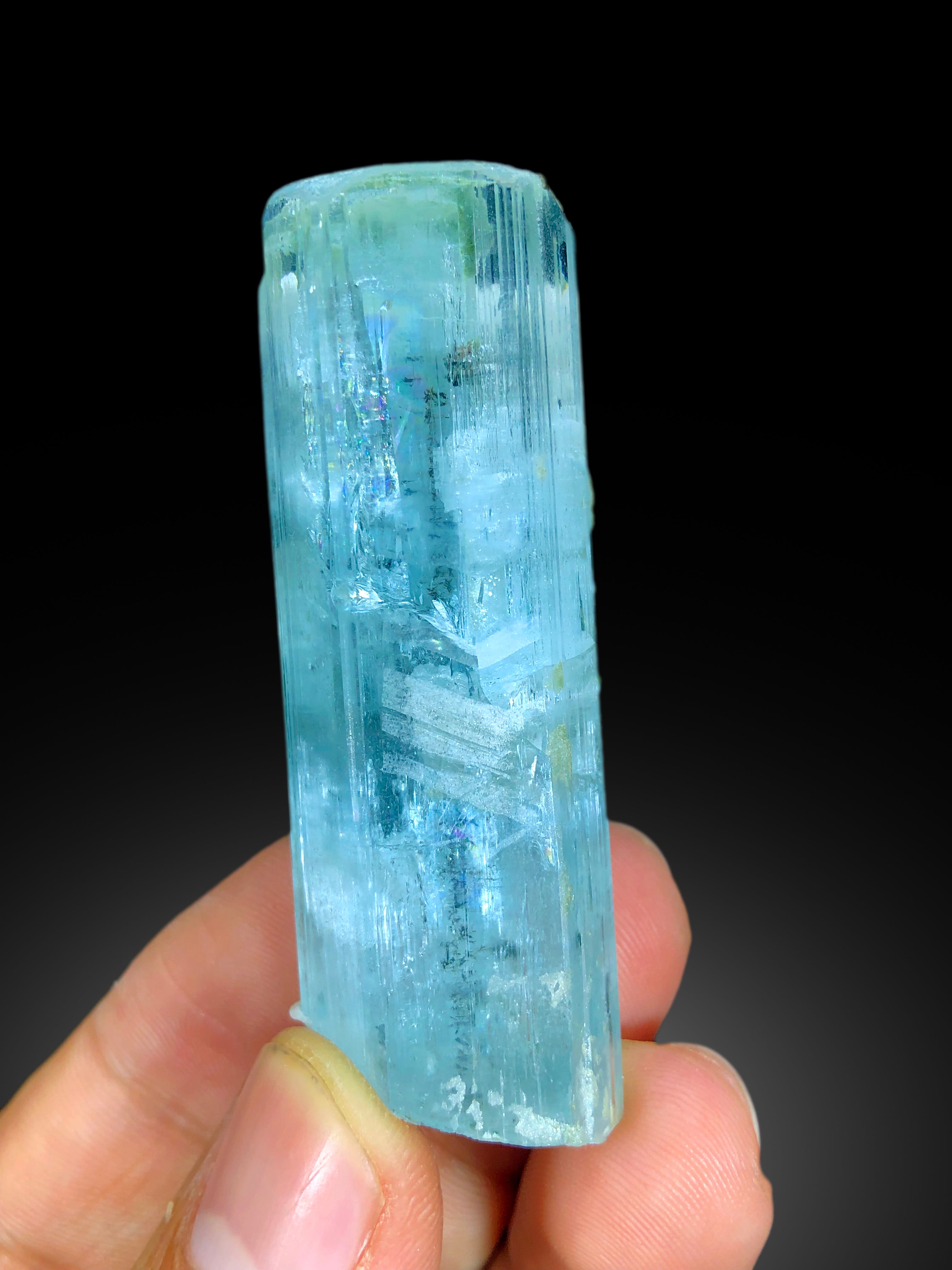 Natural Sky Blue Color Aquamarine Crystal, Terminated Aquamarine, Raw Mineral, Shigar Aquamarine - 36 gram