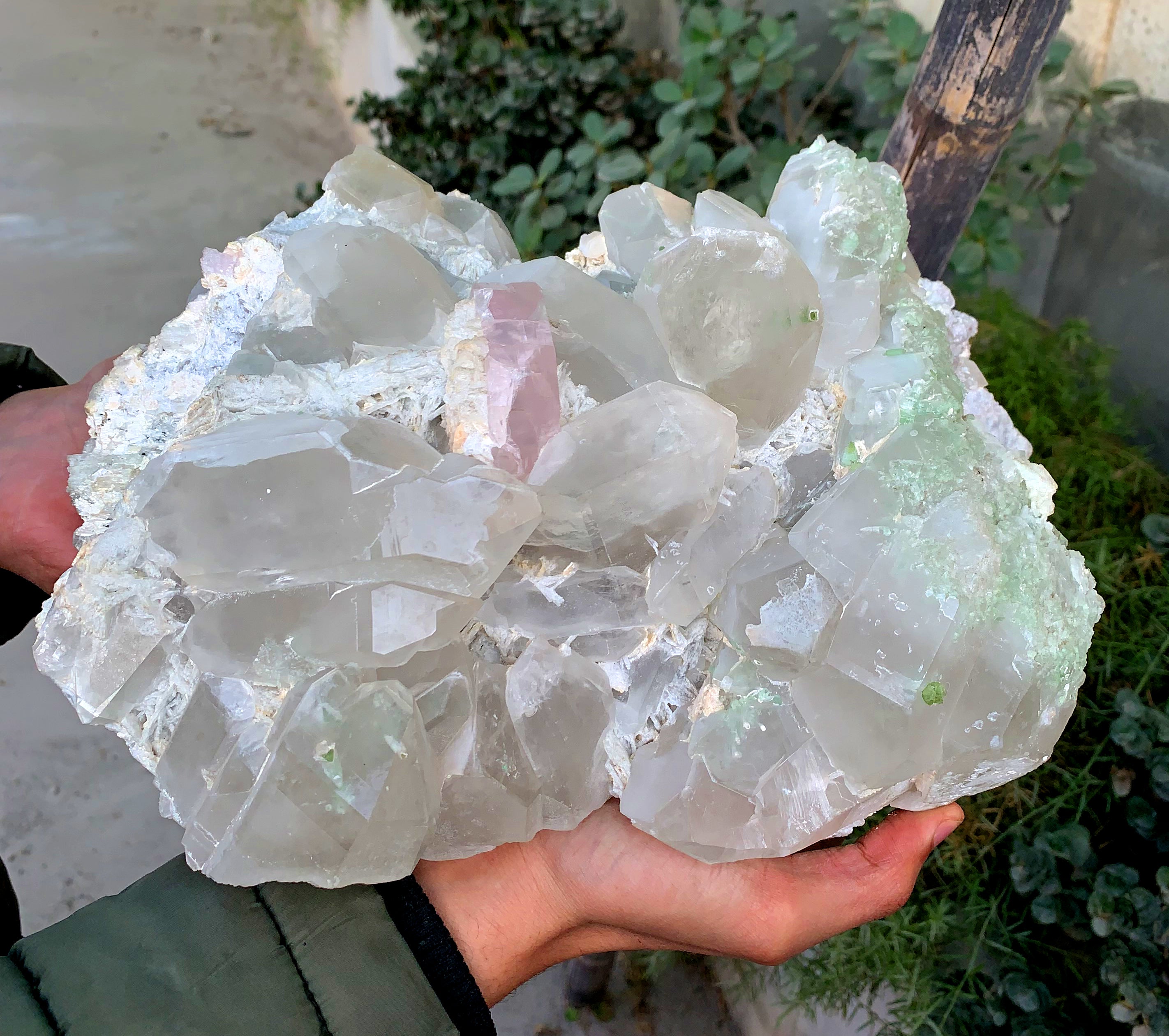 Museum Grade Pink Morganite with Quartz Green Tourmalines and Albite Specimen from Afghanistan - 8.6 Kg