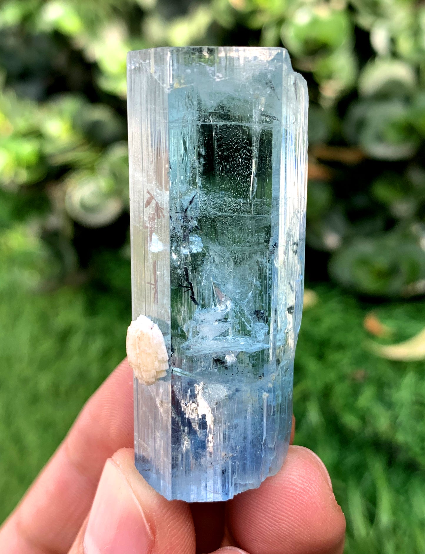 Sky Blue Aquamarine with Hematite Inclusions from Shigar valley Pakistan - 31 grams