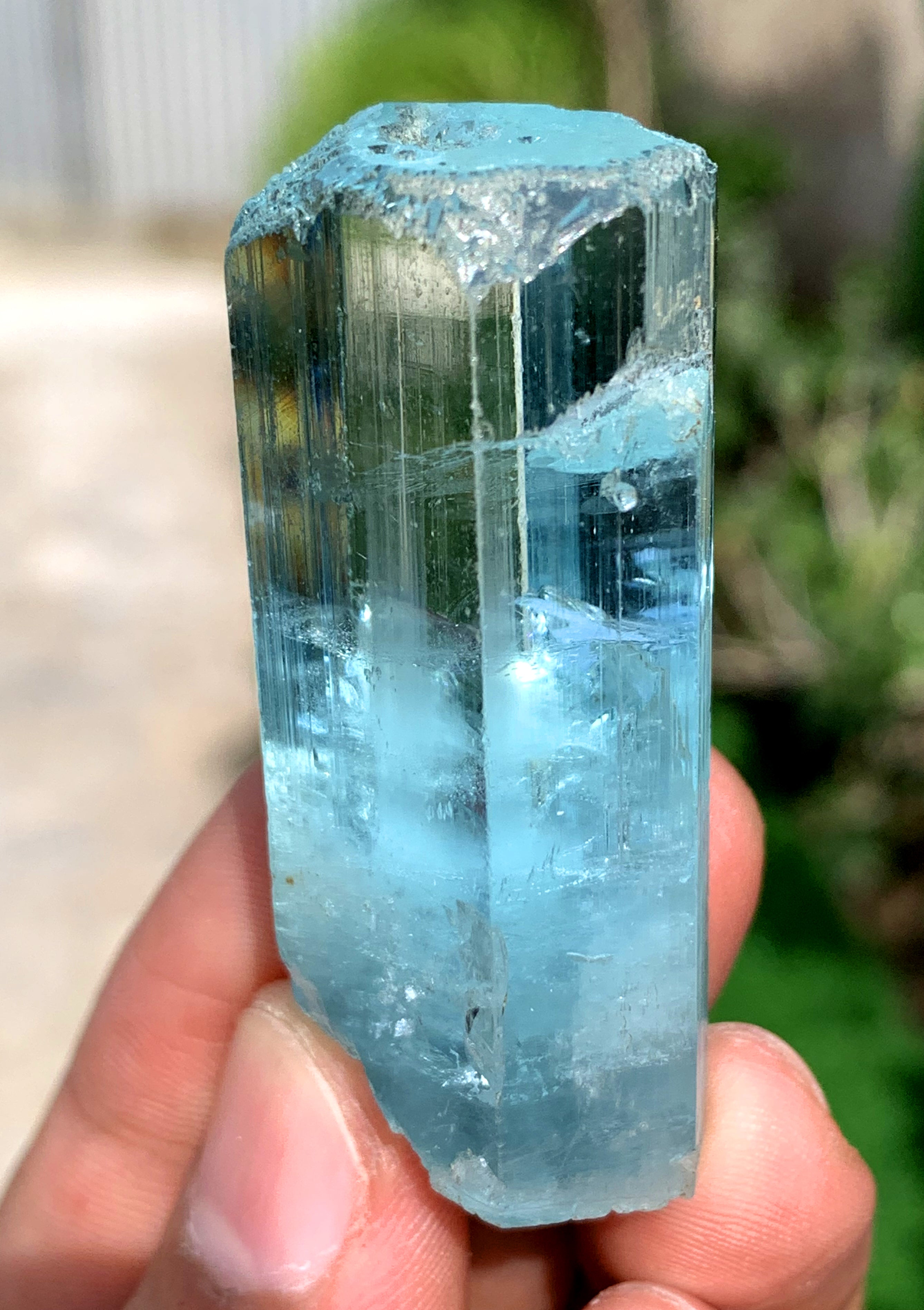 Gem Grade Blue Aquamarine Crystal from Shigar valley Pakistan - 38 grams