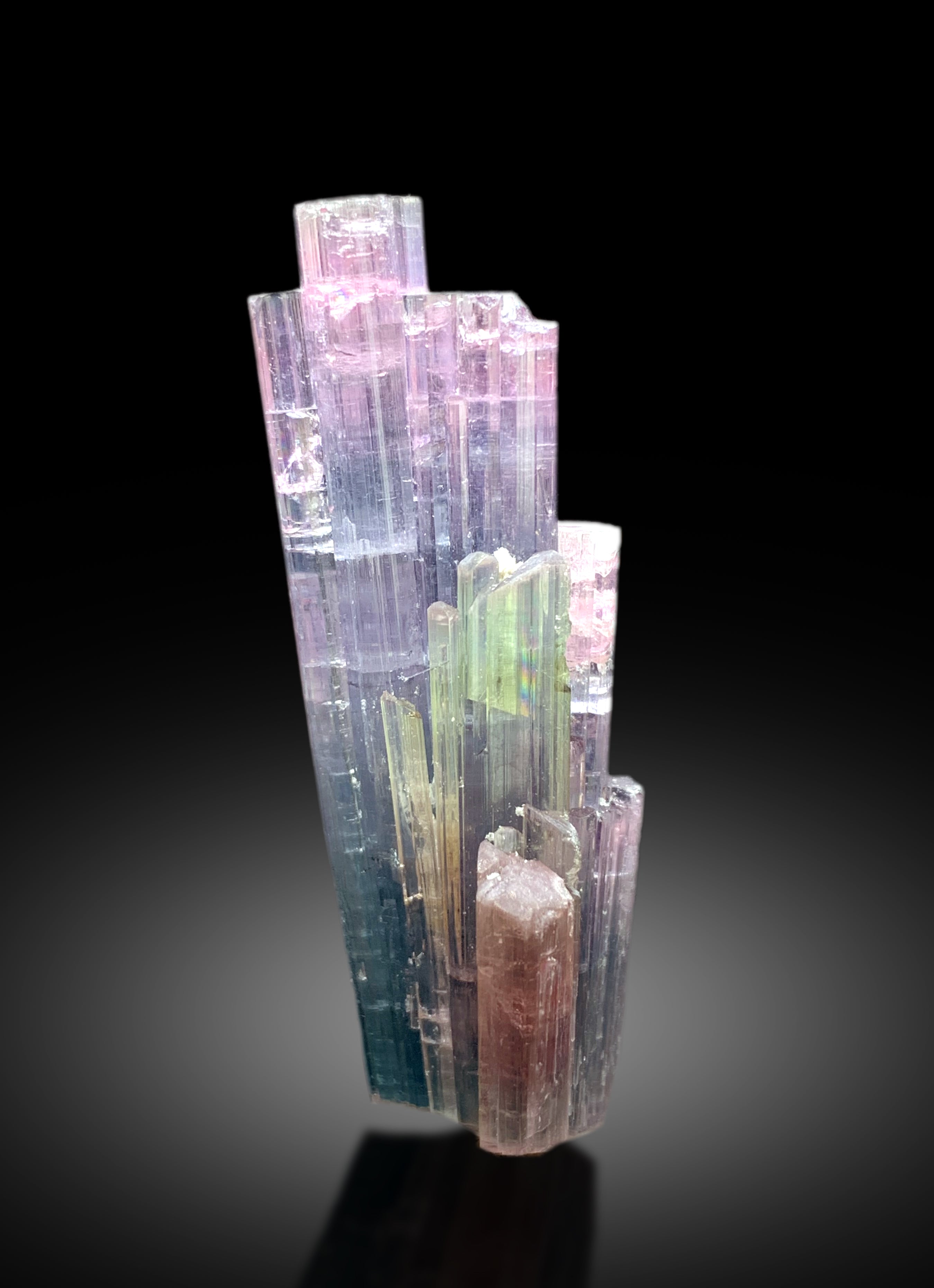 Cotton Candy Tourmaline Cluster, Bicolor Tourmaline, Tourmaline from Paprok Afghanistan - 19 gram