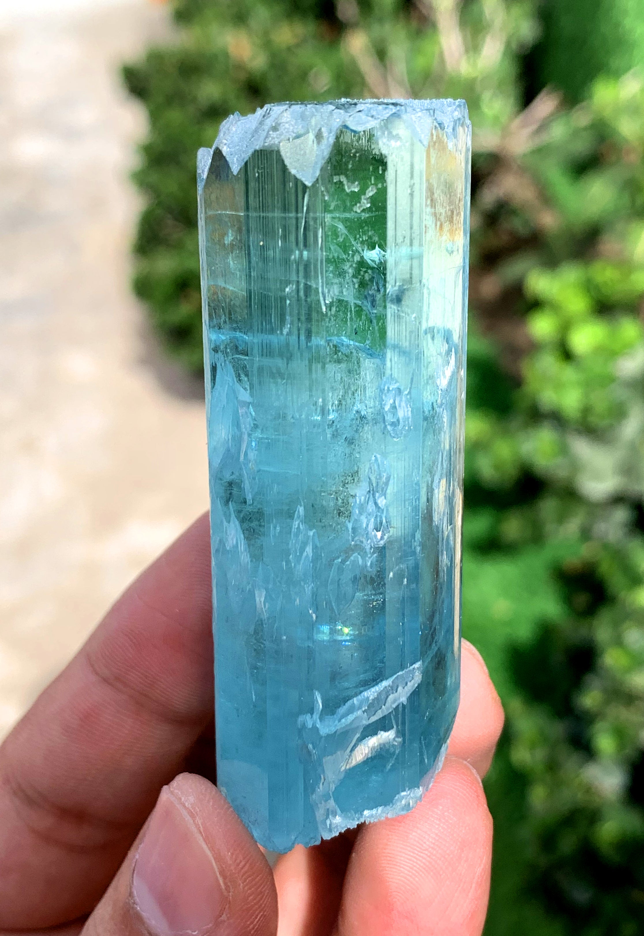 Gemmy Blue Aquamarine Crystal from Shigar valley Pakistan - 84 grams