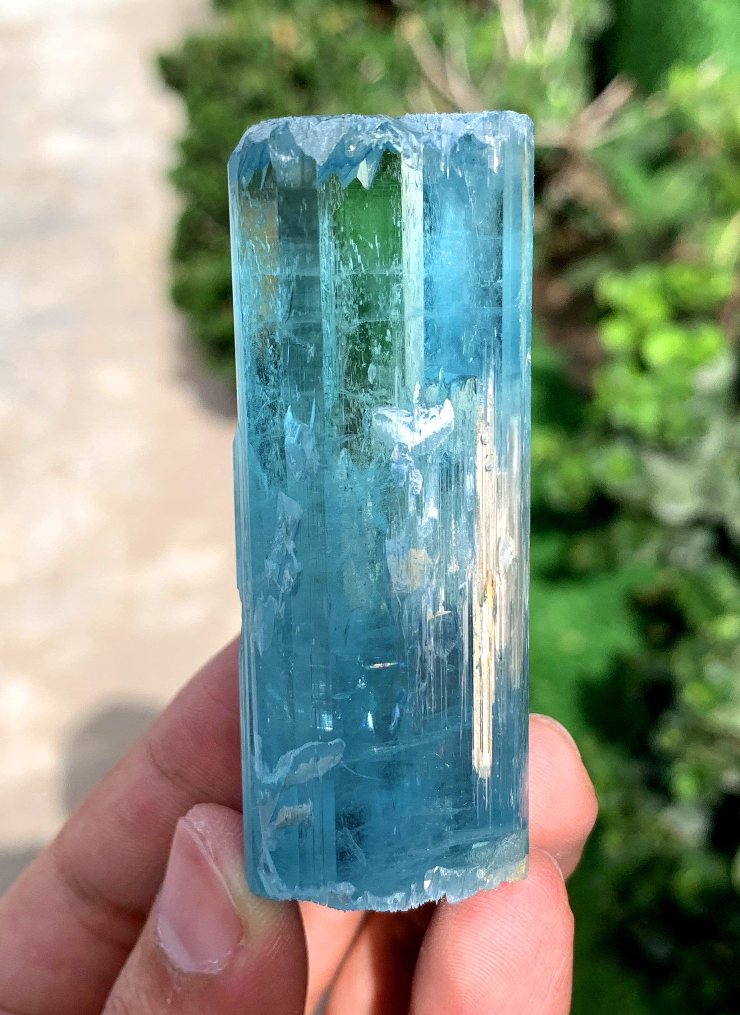 Gemmy Blue Aquamarine Crystal from Shigar valley Pakistan - 84 grams