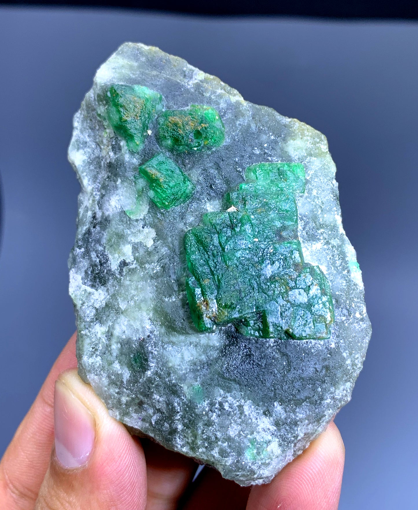 Lush Green Emerald Cluster on Matrix from Swat valley Pakistan - 101 gram