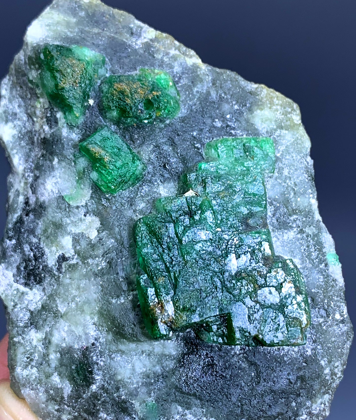 Lush Green Emerald Cluster on Matrix from Swat valley Pakistan - 101 gram